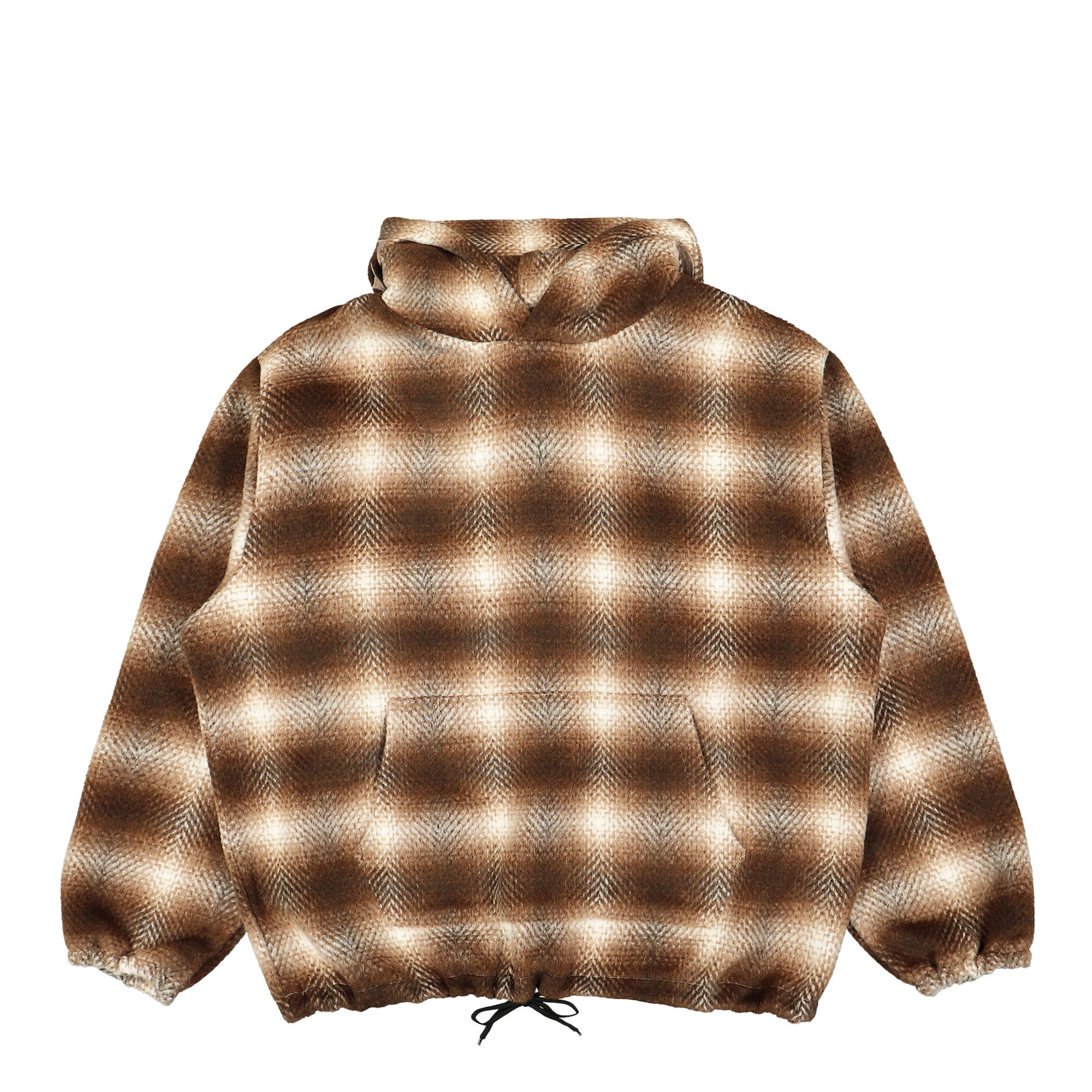 Pleasures Beyond Plaid Woven Hoodie Brown Hoodies P23W004-Brown | Overkill