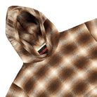 Pleasures Beyond Plaid Woven Hoodie Brown Hoodies Close-up | Overkill