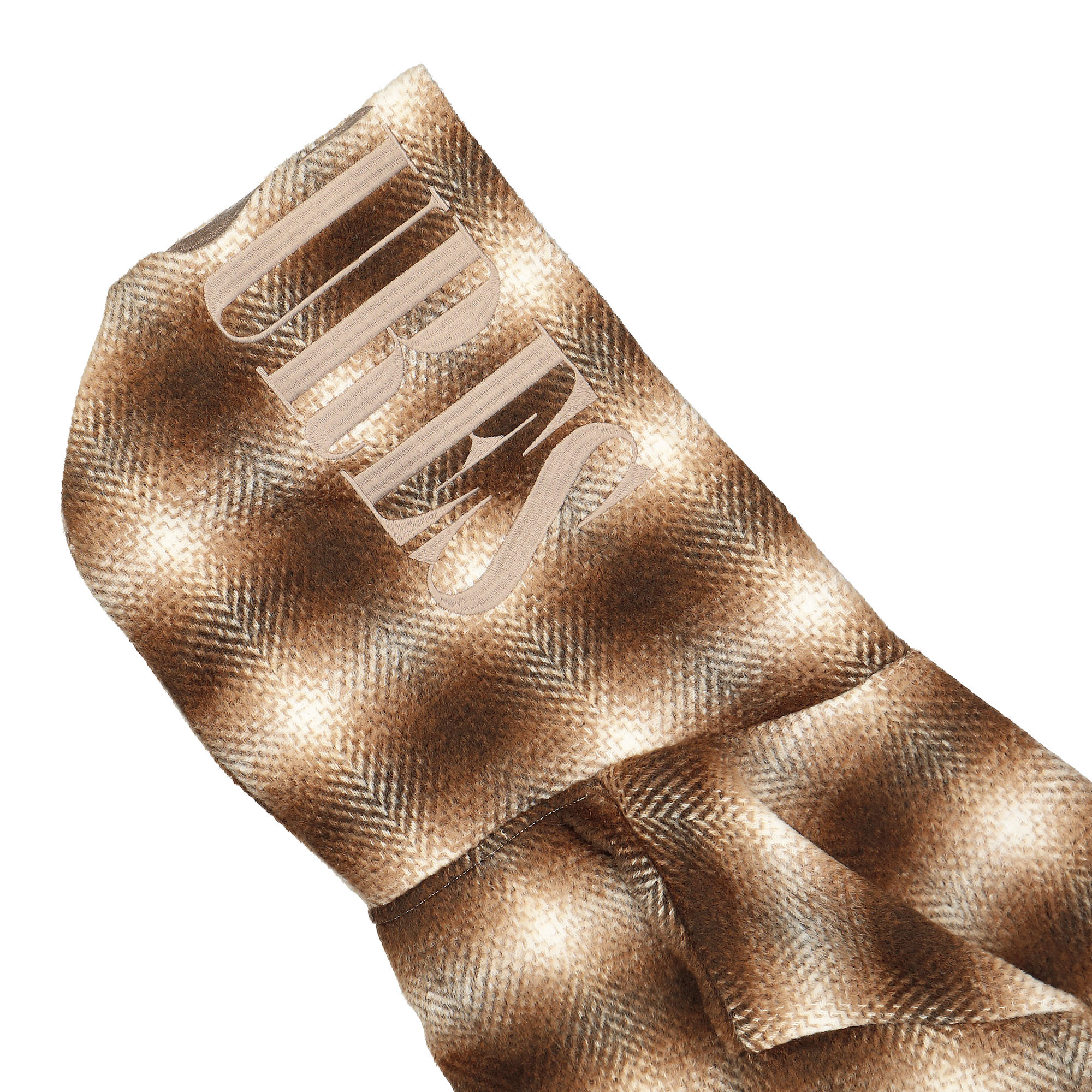 Pleasures Beyond Plaid Woven Hoodie Brown Hoodies Detail view 2 | Overkill