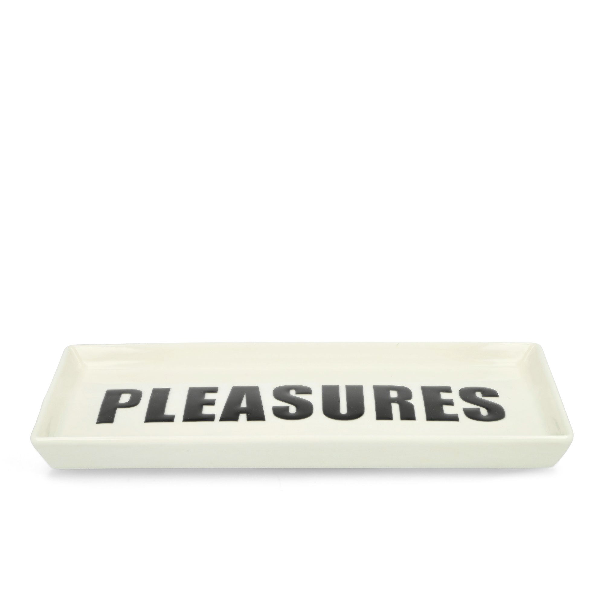 Pleasures Ceramic Tray White Trays P23W074-White | Overkill