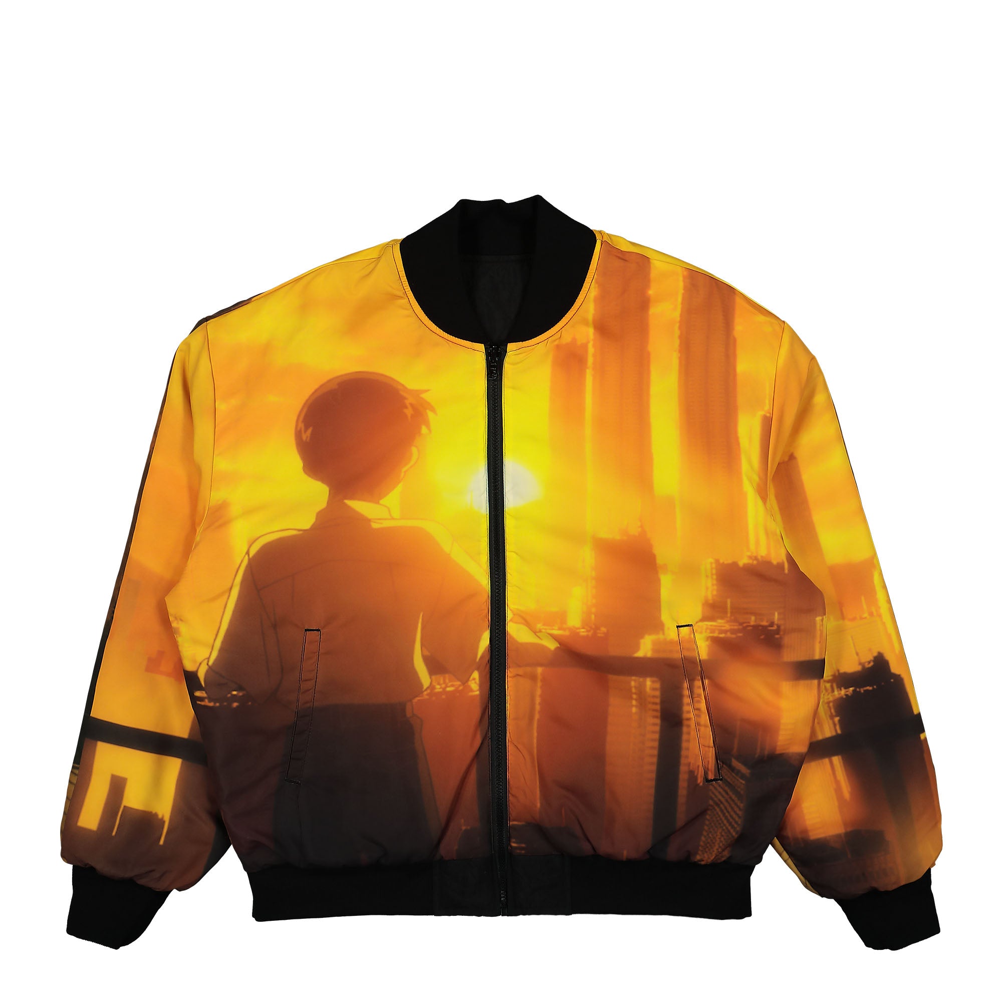 ★新品★UND REVERSIBLE BONDING JACKET Evangelion x Pleasures Humanoid Reversible Bomber P24E009-Black