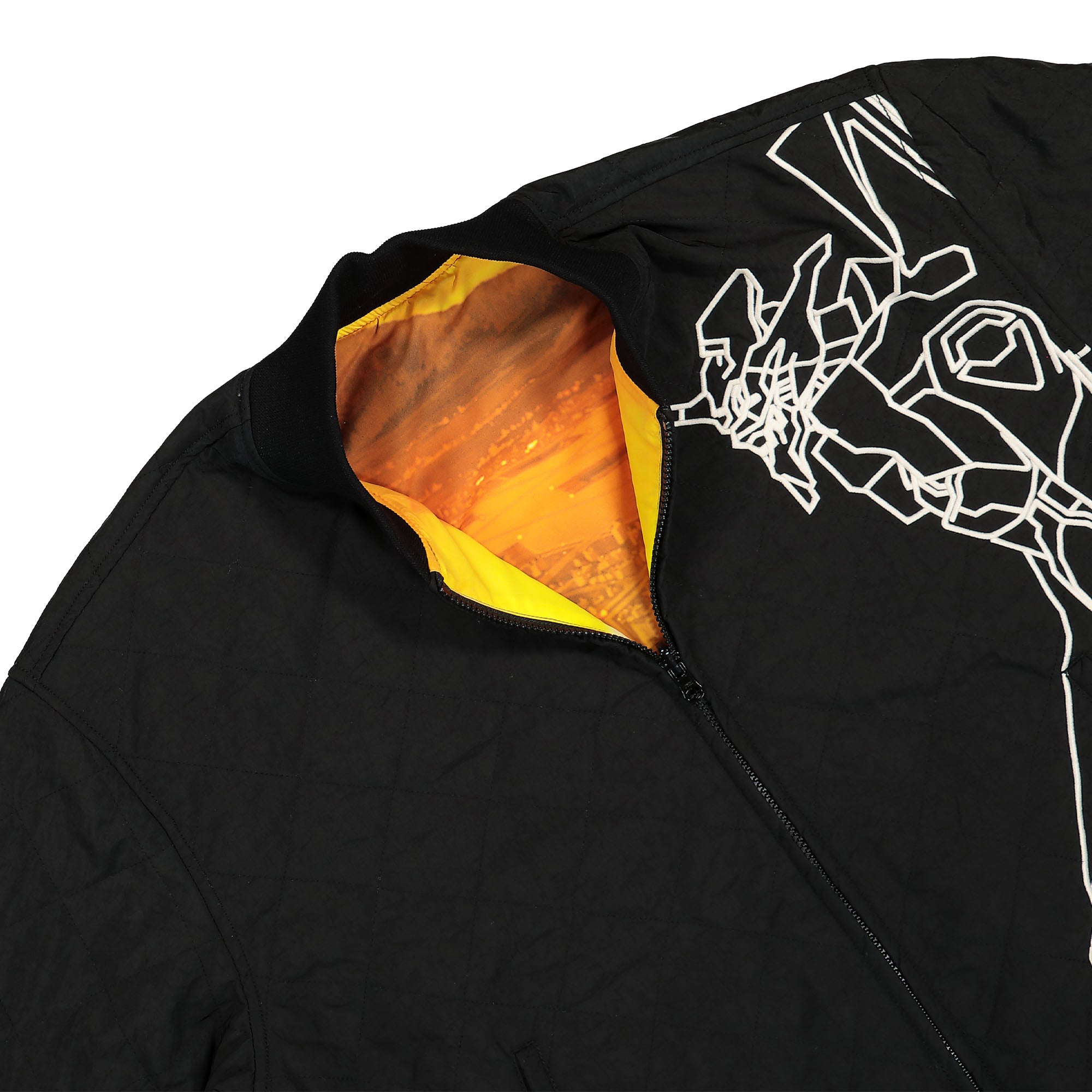 Evangelion x Pleasures Humanoid Reversible Bomber P24E009-Black