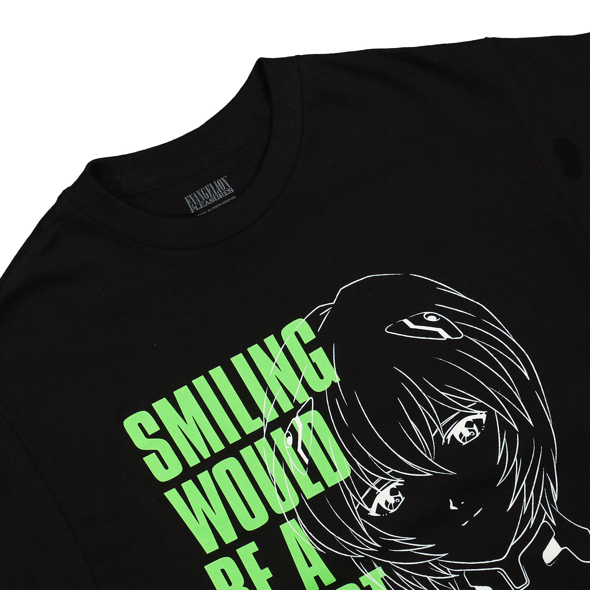 Pleasures Smiling T-Shirt Black T-Shirts Close-up | Overkill