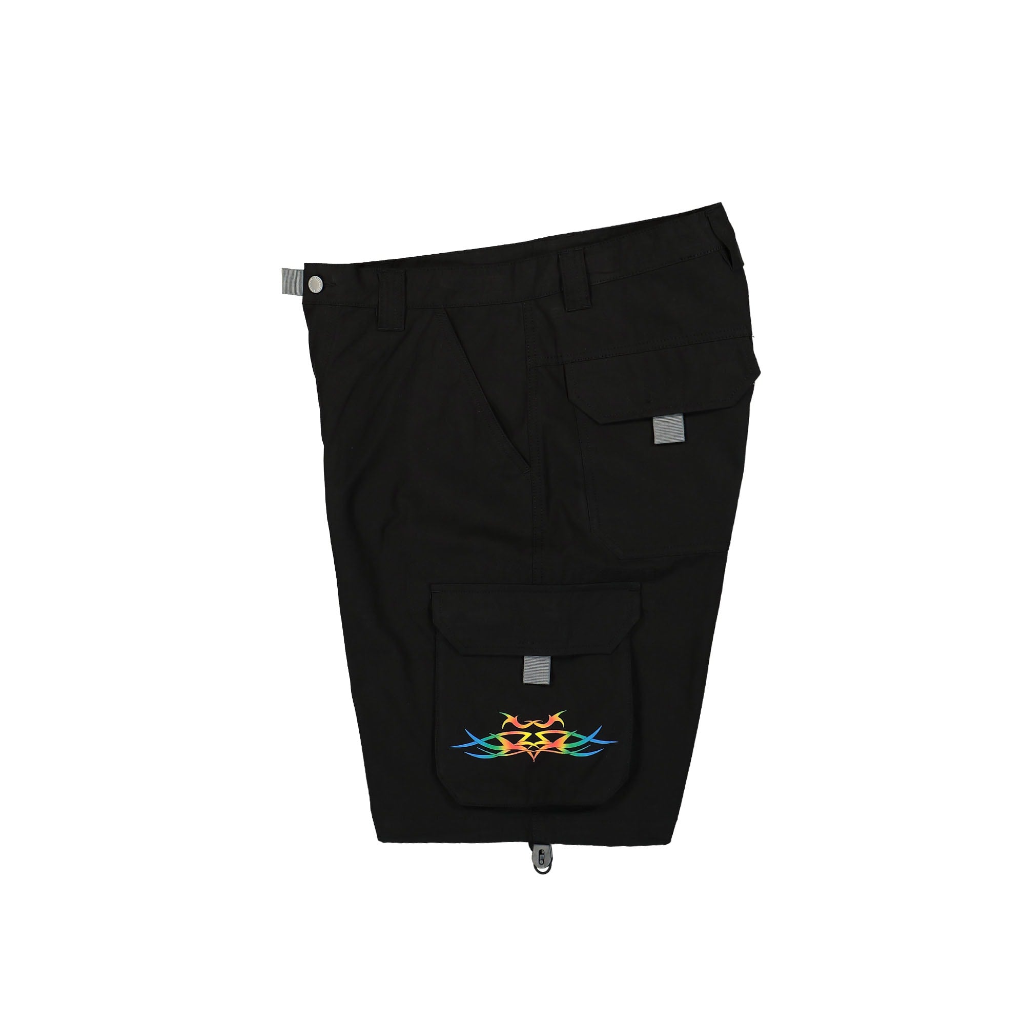 Pleasures Adventure Cargo Shorts Black Shorts Close-up | Overkill
