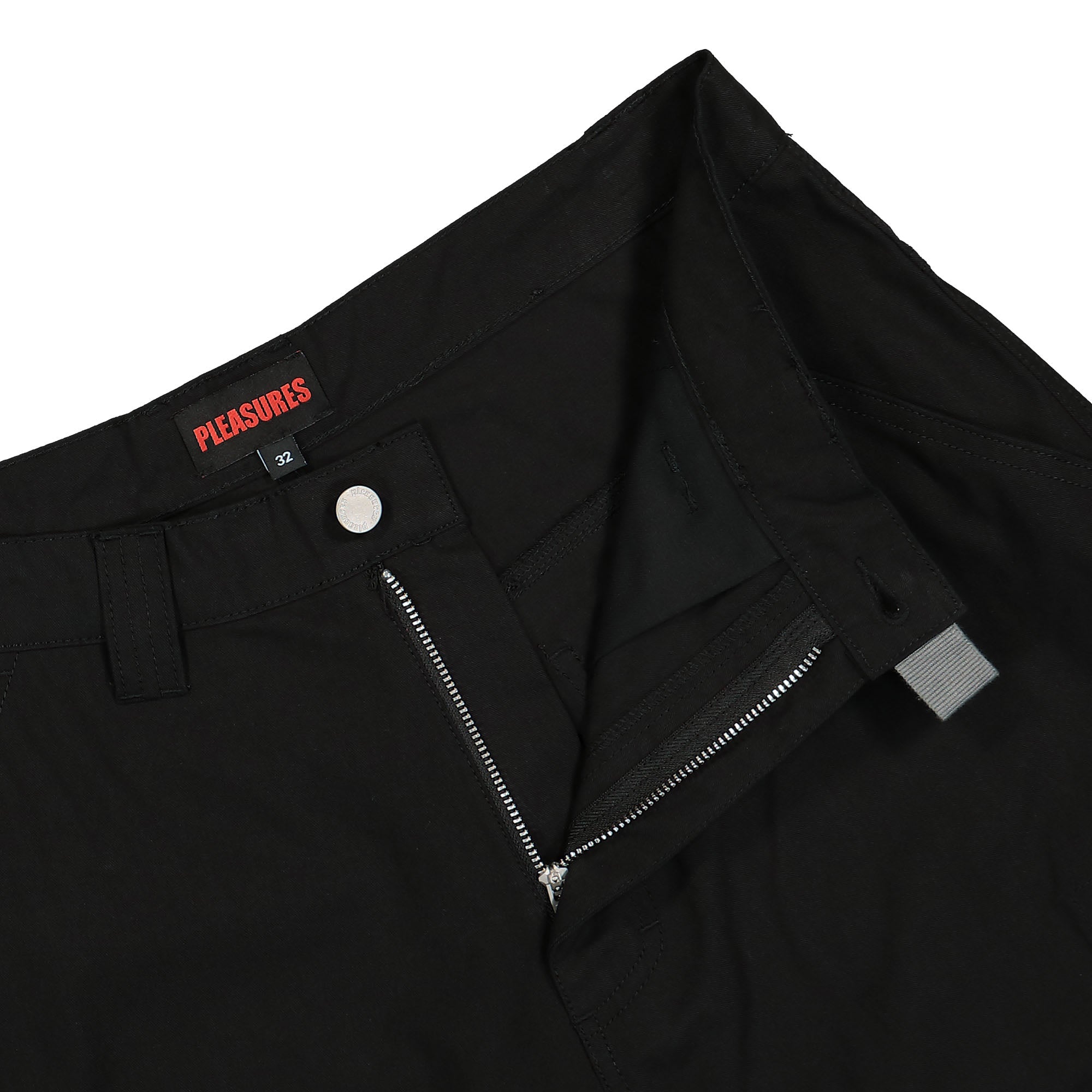 Pleasures Adventure Cargo Shorts P24SU022-Black | OVERKILL