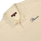Pleasures Zen Terry Boxy Poloshirt White Polo Shirts Close-up | Overkill