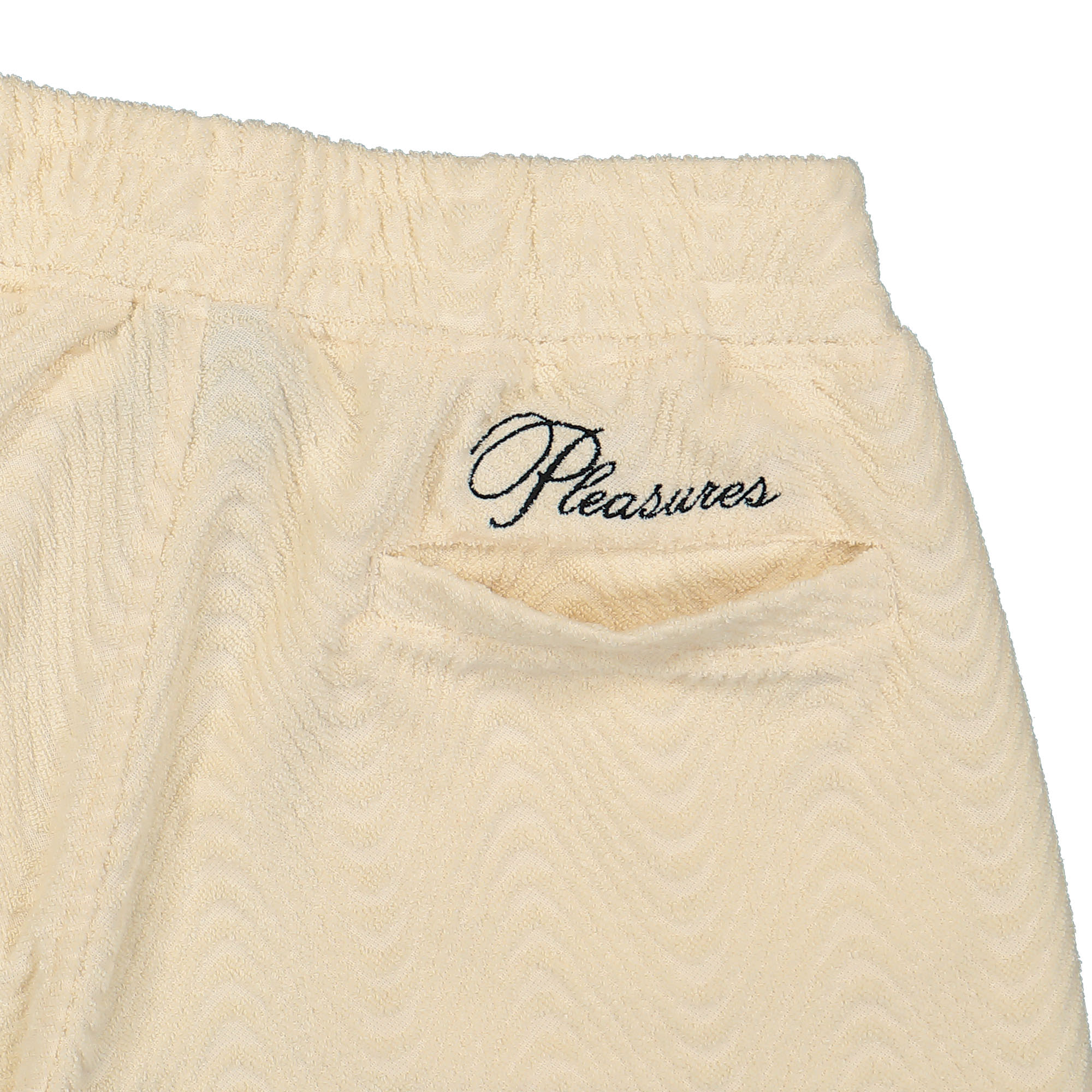 Pleasures Zen Terry Shorts P24SU038-White | OVERKILL