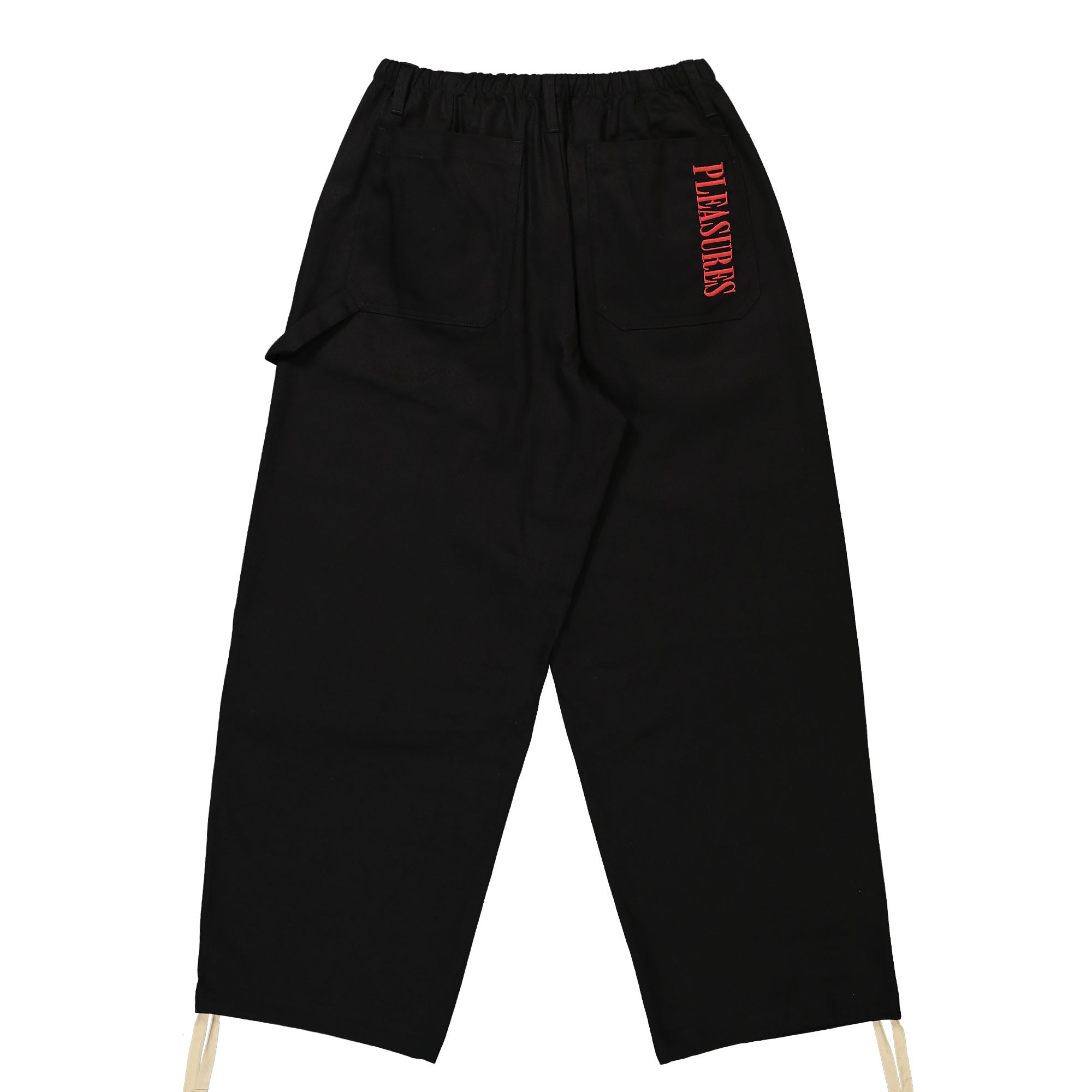 Pleasures Wander Wide Leg Pants Black Casual Pants Material | Overkill