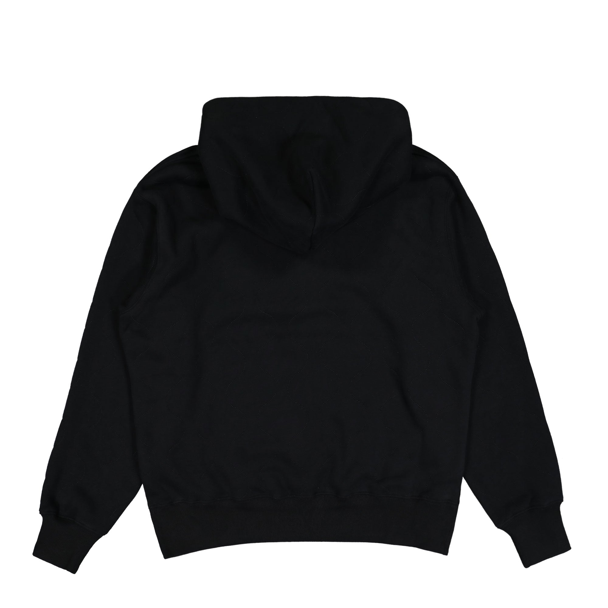 Pleasures Wave Quilted Hoodie P24W007-Black | OVERKILL Pleasures Wave Quilted Hoodie P24W007-Black | OVERKILL