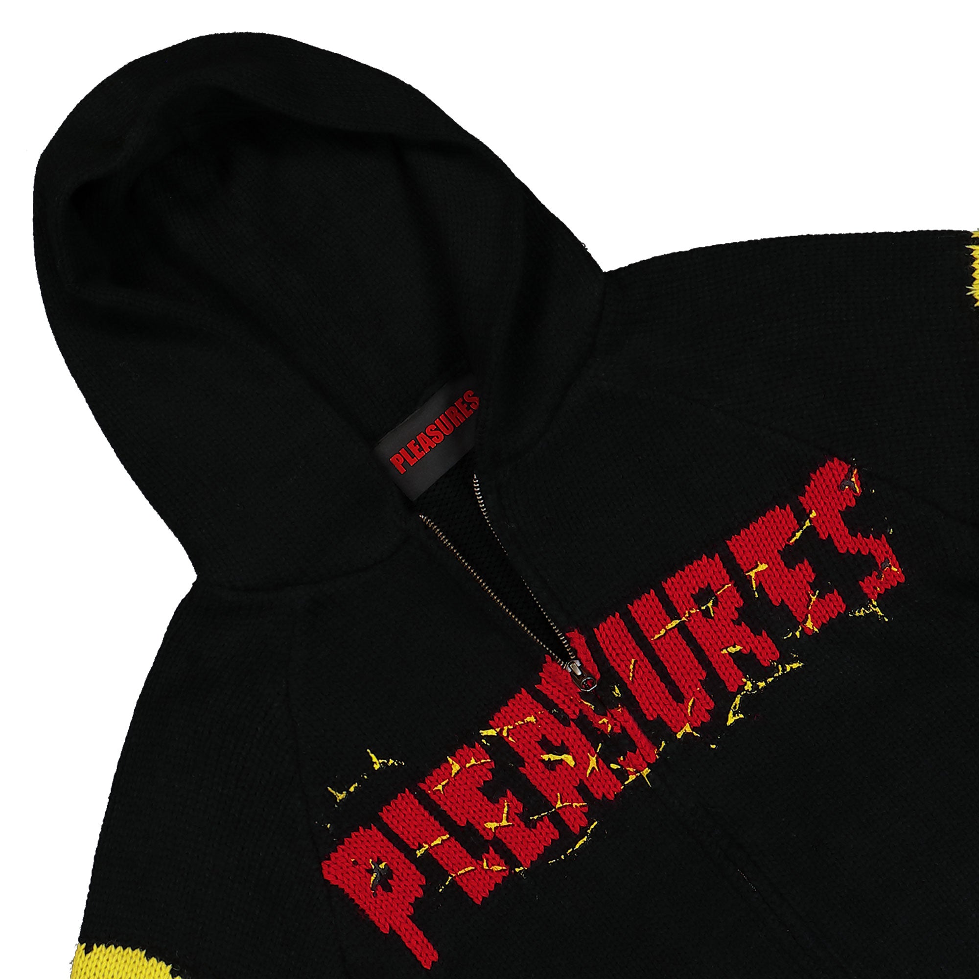 Pleasures Chosen Knitted Hoodie P24W025-Black | OVERKILL