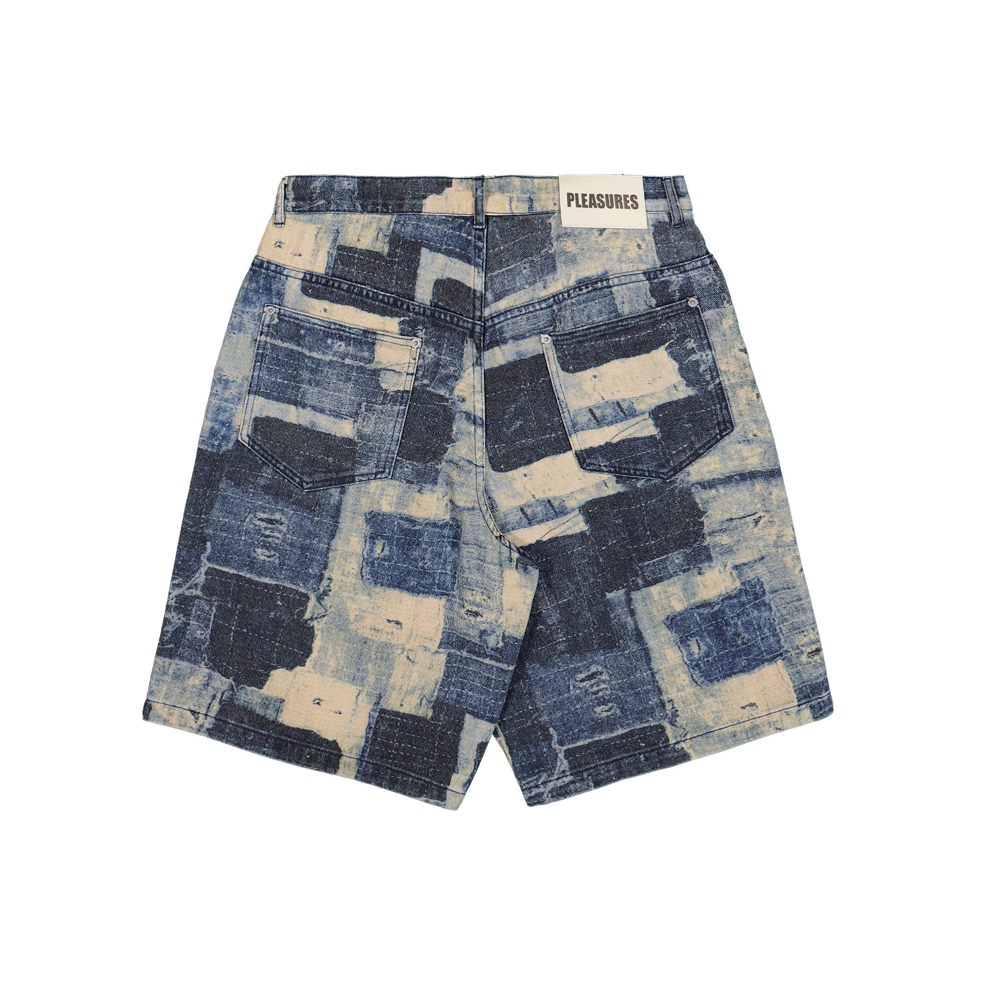 Pleasures Boro Baggy Jorts P25SP032-Indigo | OVERKILL