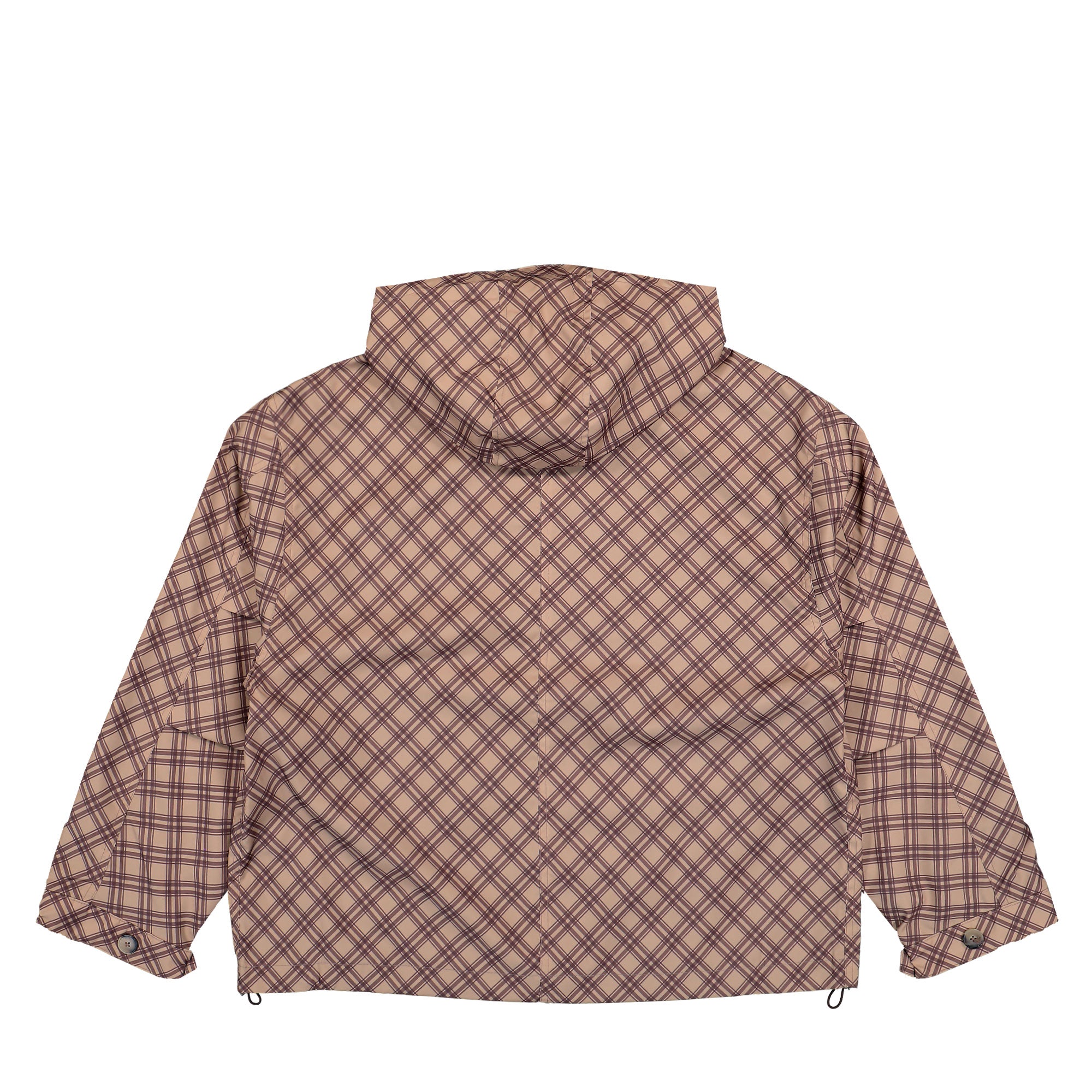 Rassvet Poly Tartan Hooded Jacket Brown Jackets PACC18J006-1 Close-up | Overkill
