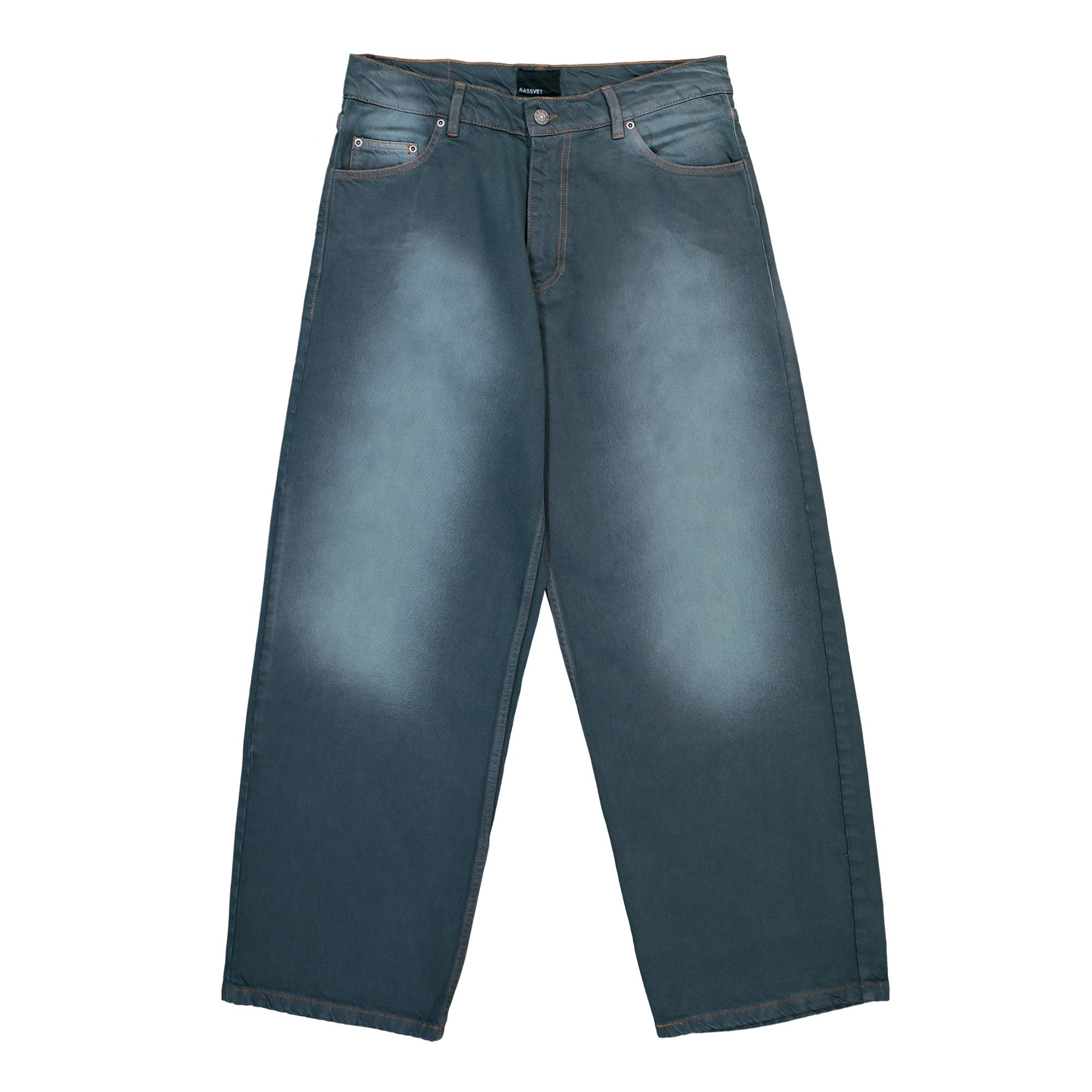 Rassvet Sun Dyed Baggy Denim Pants Dark Green Jeans PACC18P001-1 | Overkill
