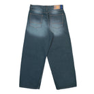 Rassvet Sun Dyed Baggy Denim Pants Dark Green Jeans PACC18P001-1 Close-up | Overkill
