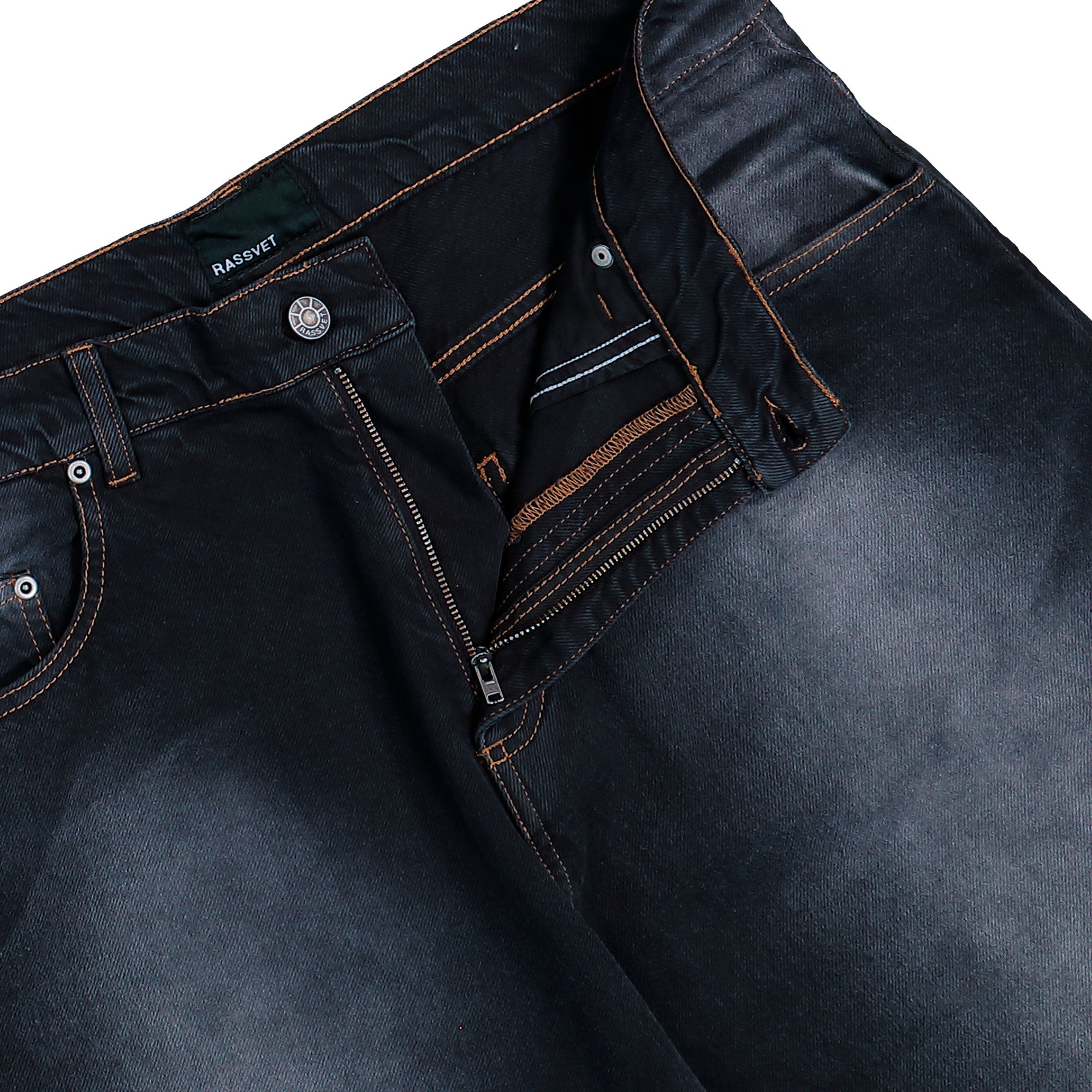 Rassvet Sun Dyed Baggy Denim Shorts Black Short PACC18P004-1 Detail View 1 | Overkill
