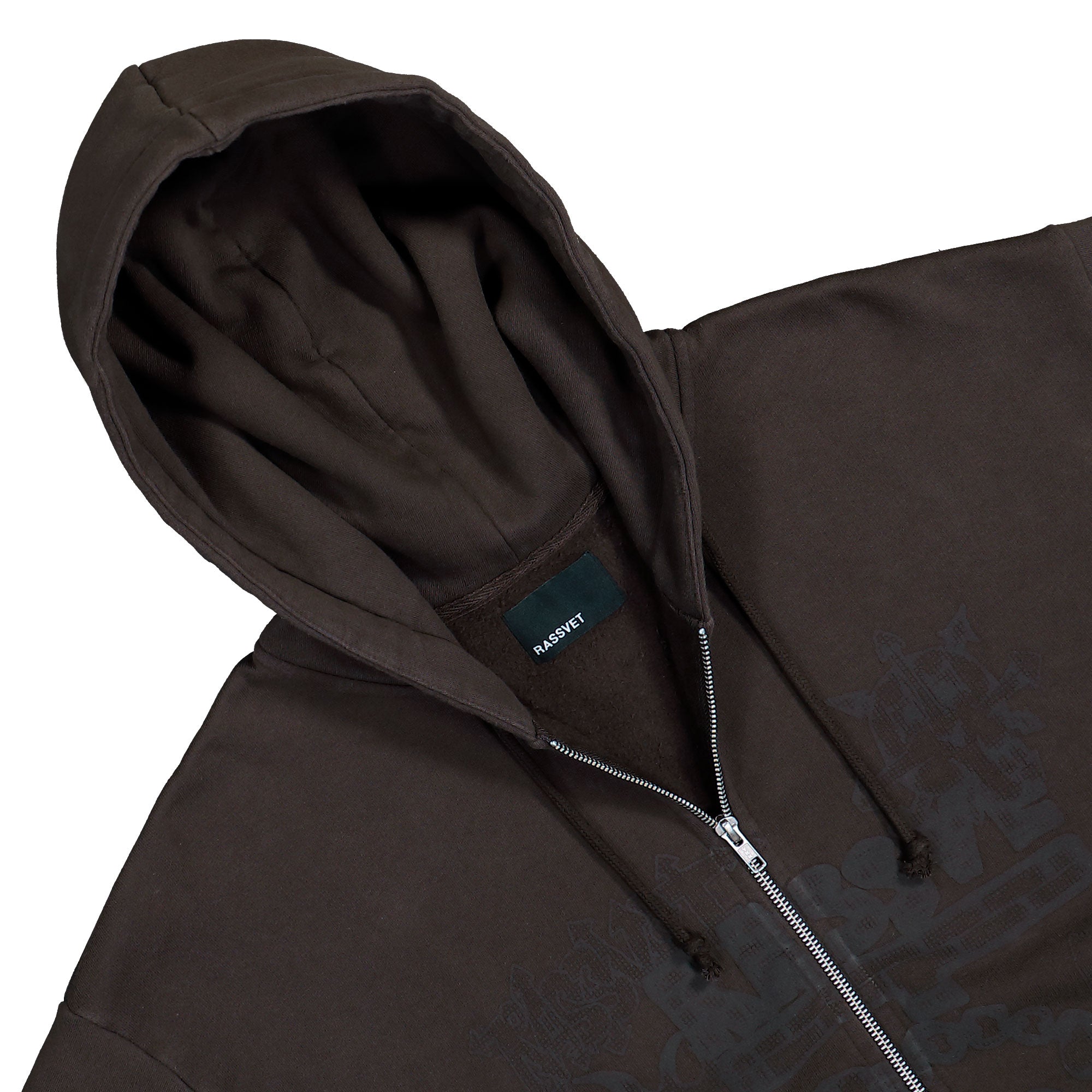Rassvet Collage Zip Hoodie Brown Hoodies PACC18T024-1 Detailfoto | Overkill
