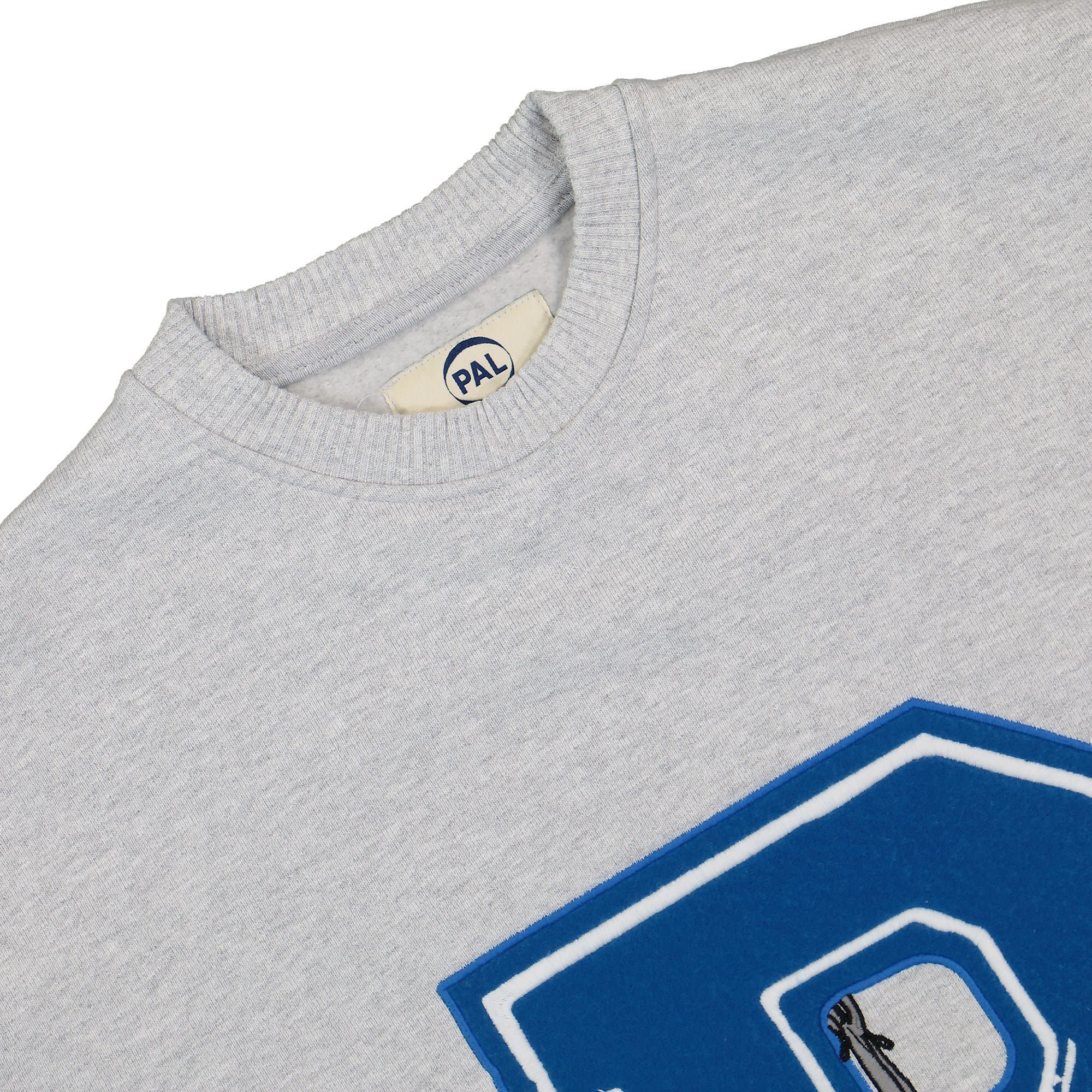 PAL Sporting Goods Axel Crewneck Light Gray Sweatshirts Close-up | Overkill