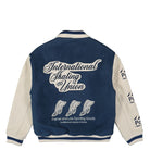 PAL Sporting Goods International Skating Union Varsity Washed Blue / Marshmellow Bomber & Varsity Jackets Close-up | Overkill