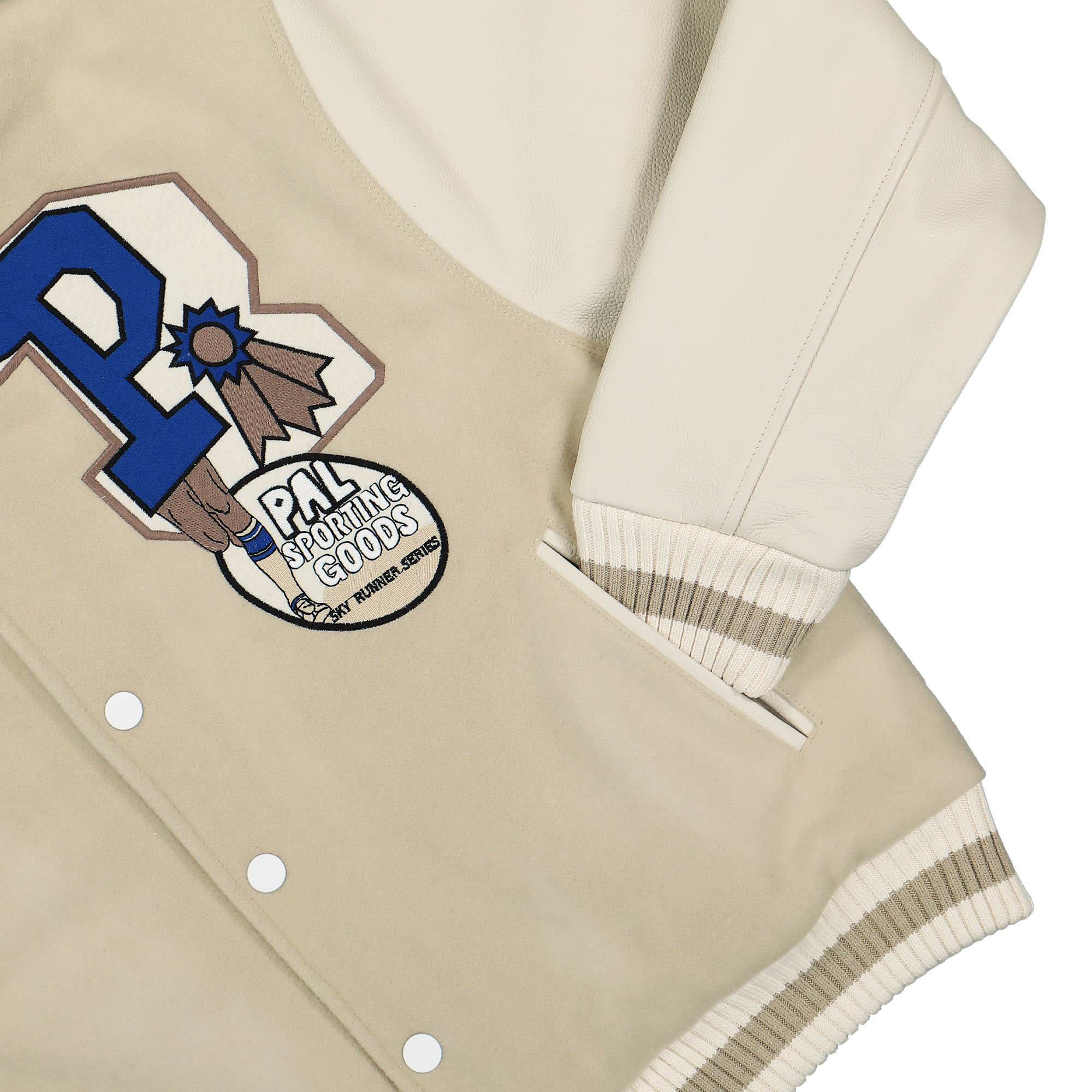 PAL Sporting Goods Race Of The Century Varsity Jacket Caramel Brown Bomber & Varsity Jackets Detailfoto | Overkill