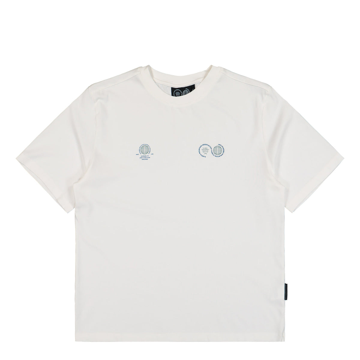 Purple Mountain Obversatory Globe SS Tee White T-Shirt PMO201 | Overkill
