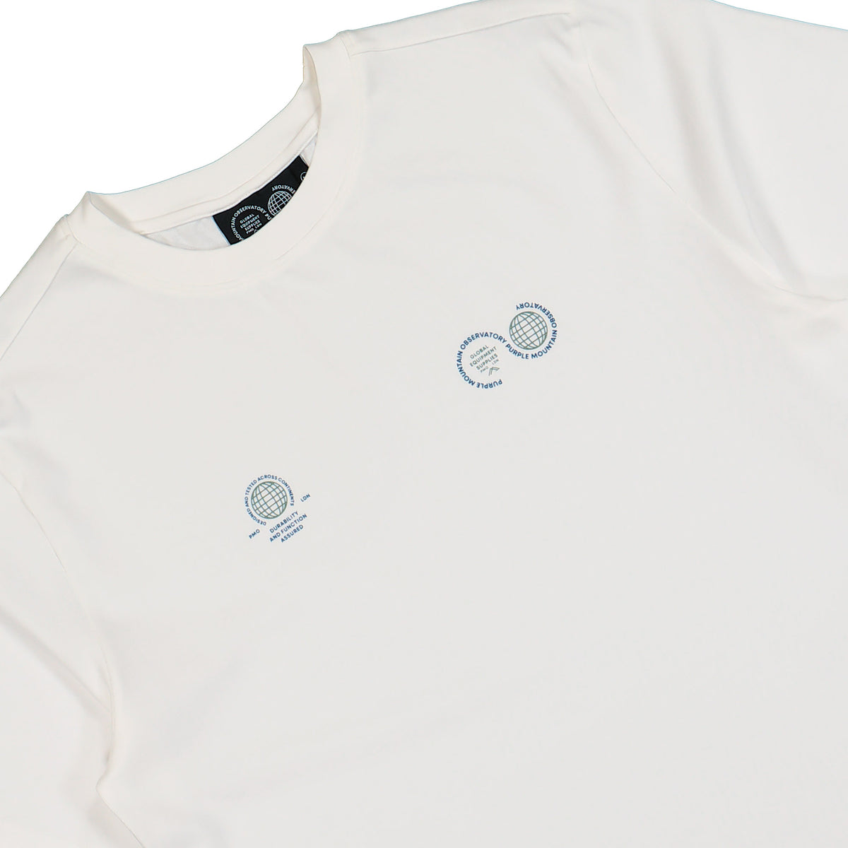 Purple Mountain Obversatory Globe SS Tee White T-Shirt PMO201 Detailfoto | Overkill
