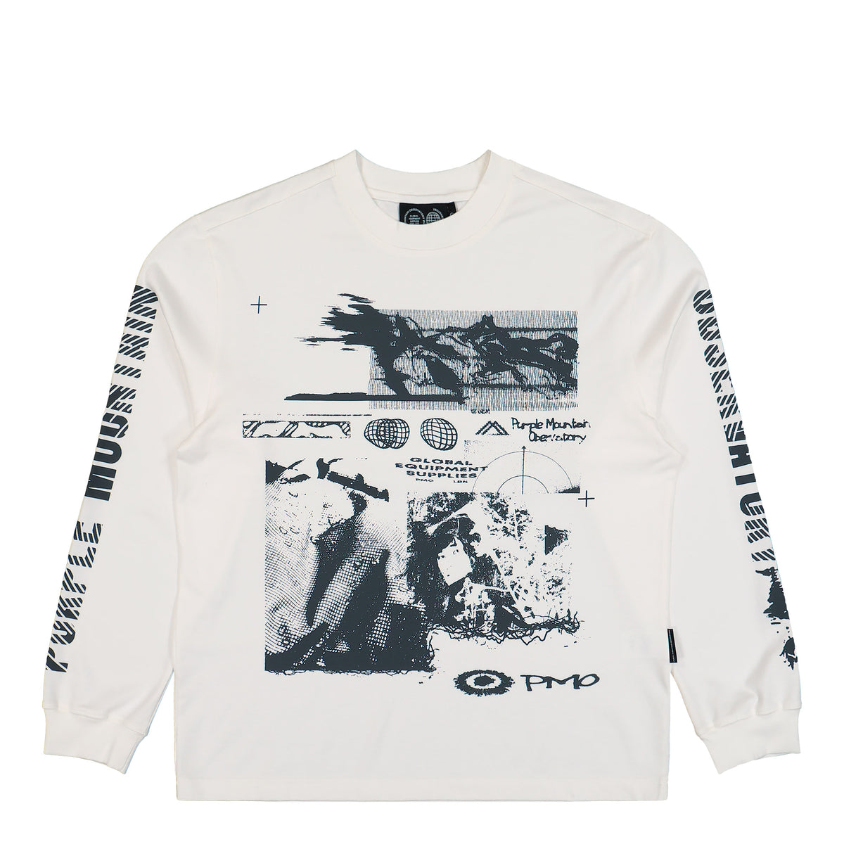 Purple Mountain Obversatory Spaces LS Tee White Londsleeves PMO2124 | Overkill
