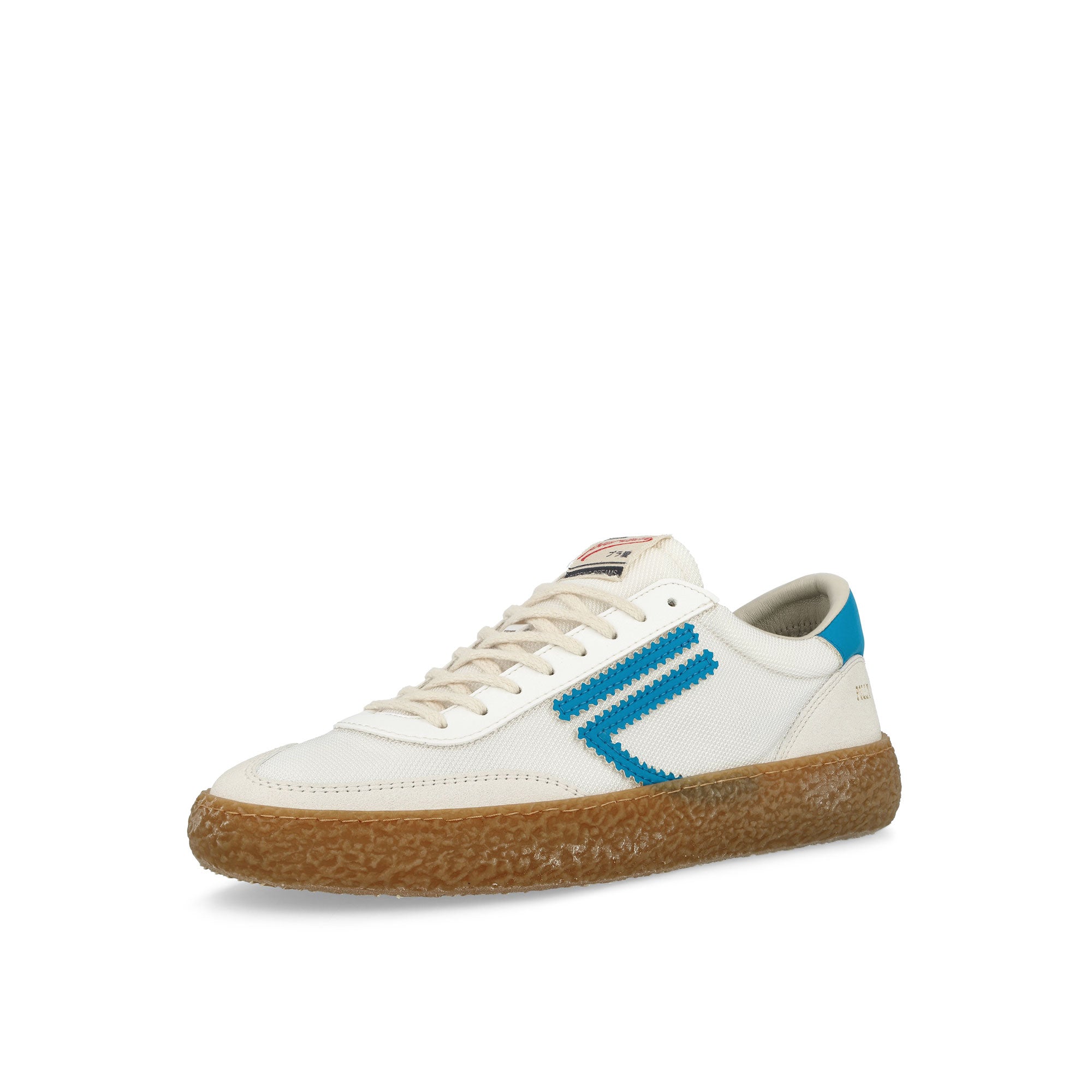 Puraai 4.05 Polly Onda White / Blue Low Top Sneakers  Close Up | Overkill
