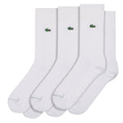 Lacoste 3-Pack Long Monochrome Socks White Socks RA8142-00 001 | Overkill