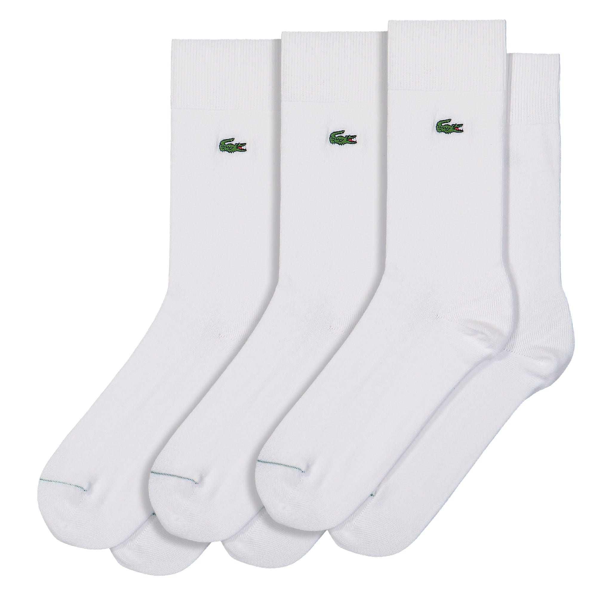 Lacoste 3-Pack Long Monochrome Socks White Socks RA8142-00 001 | Overkill