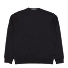 C.P. Company Diagonal Raised Fleece Lens Crewneck Black Sweatshirt RCCMSS713A-005086W 999 Close-up | Overkill
