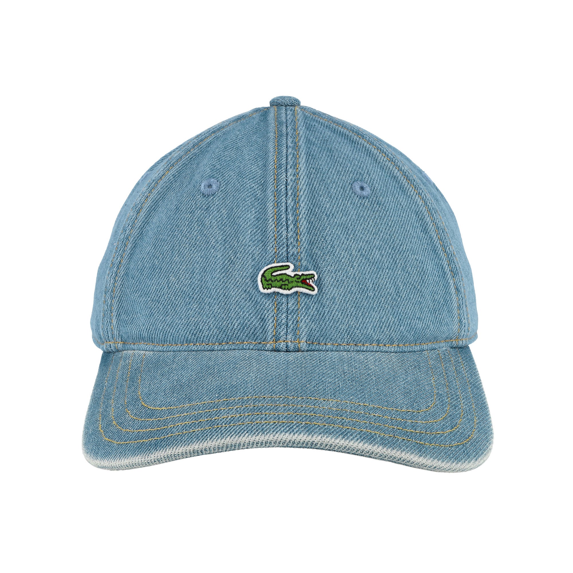 Lacoste Pale Denim Cotton Cap Washed Bleach Caps RK6362-00 MKU Detail View 1 | Overkill