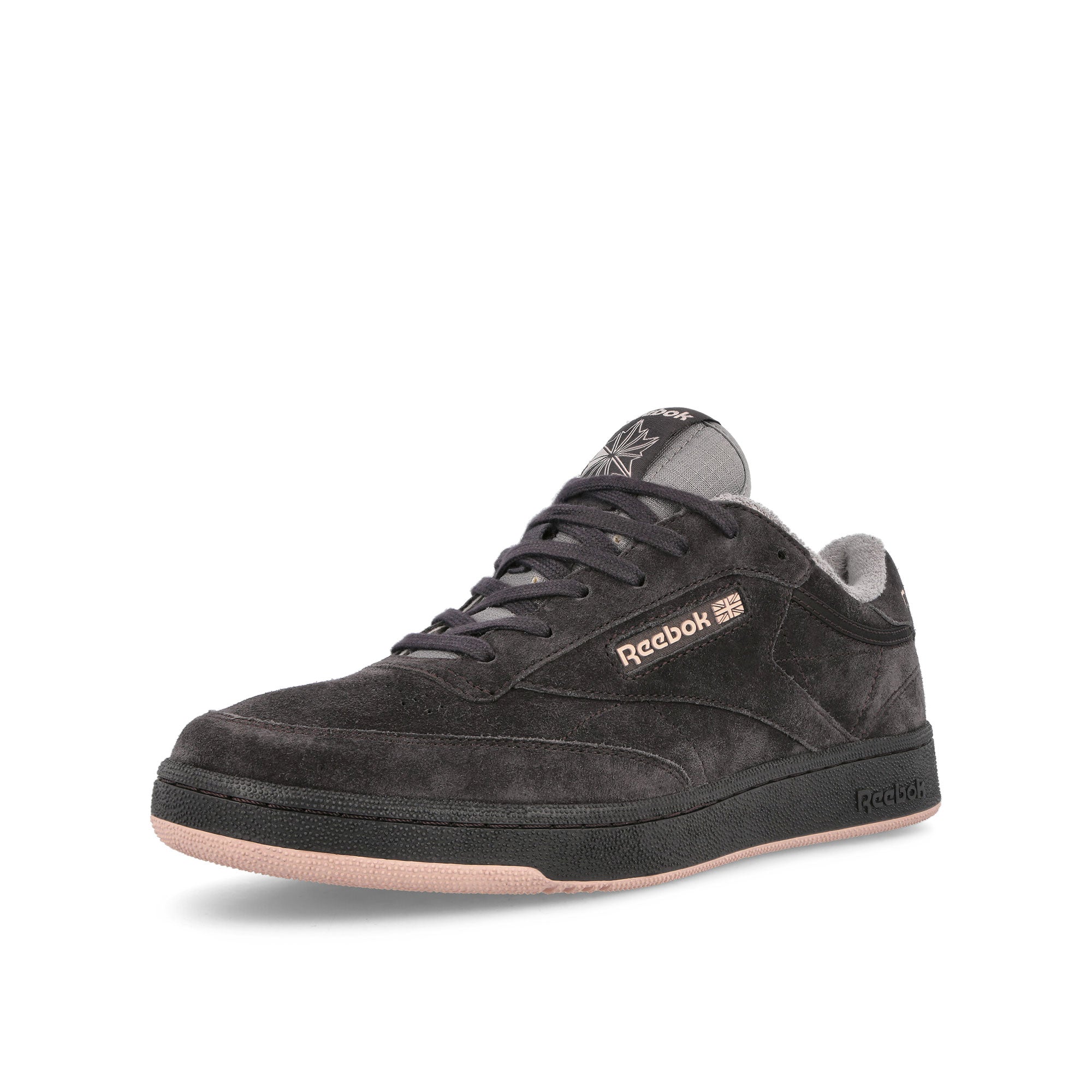 Reebok Club C Black Light Pink Low Top Sneakers  Close Up | Overkill