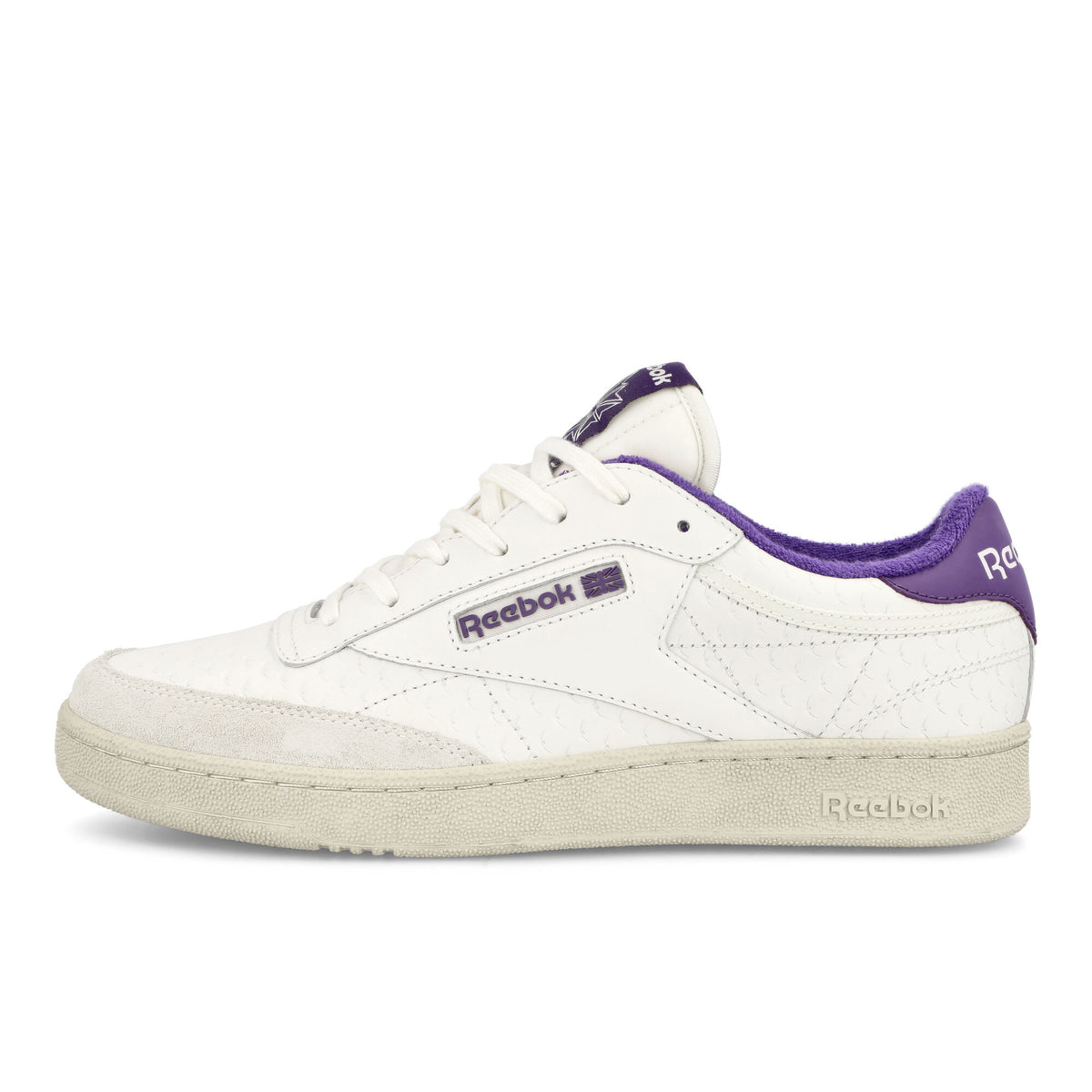 Reebok Club C White Purple Low Top Sneakers RMIA011C99LEA0030137 | Overkill