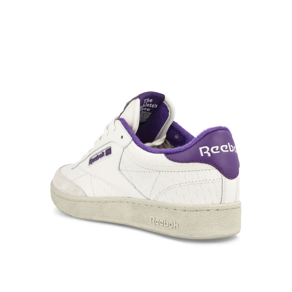 Reebok Club C White Purple Low Top Sneakers  Material | Overkill
