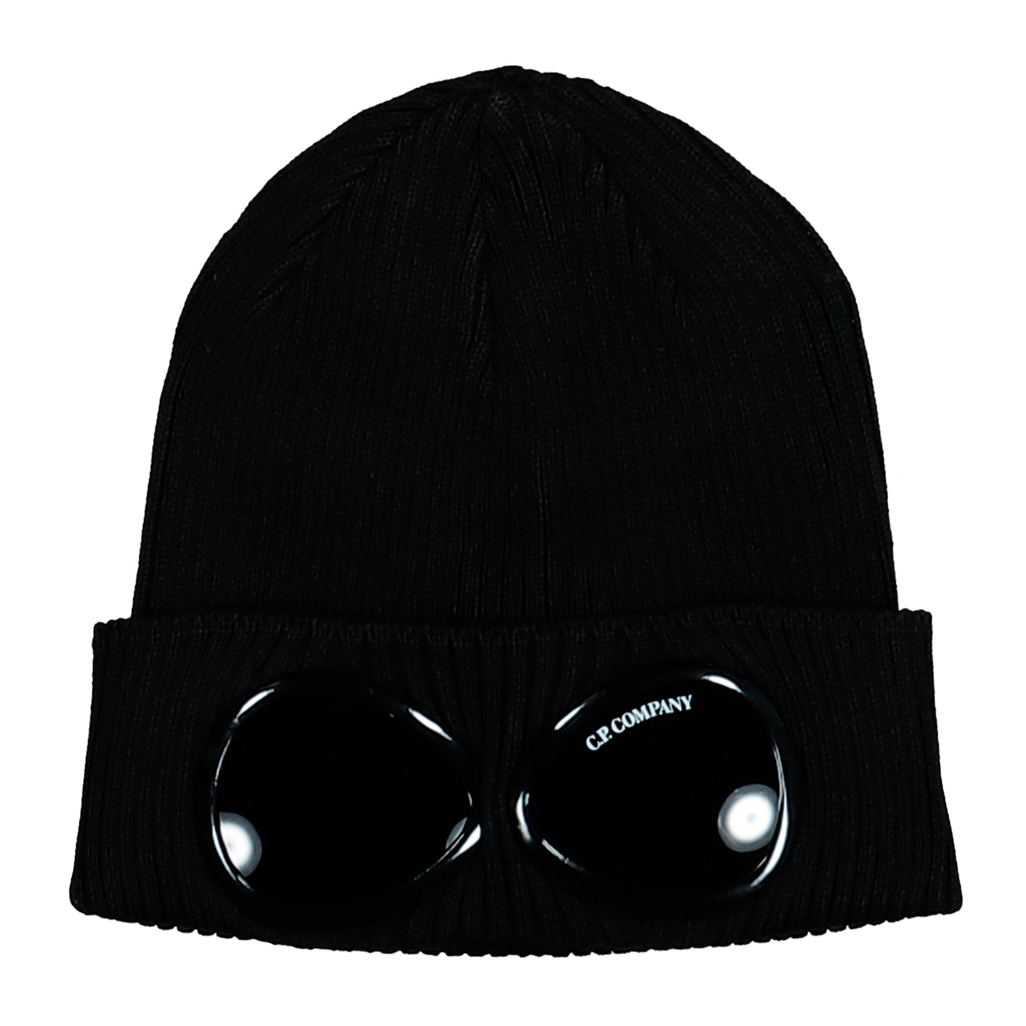 C.P. Company Cotton Goggle Beanie Black Beanie RSCMAC747A-000727A 999 | Overkill

