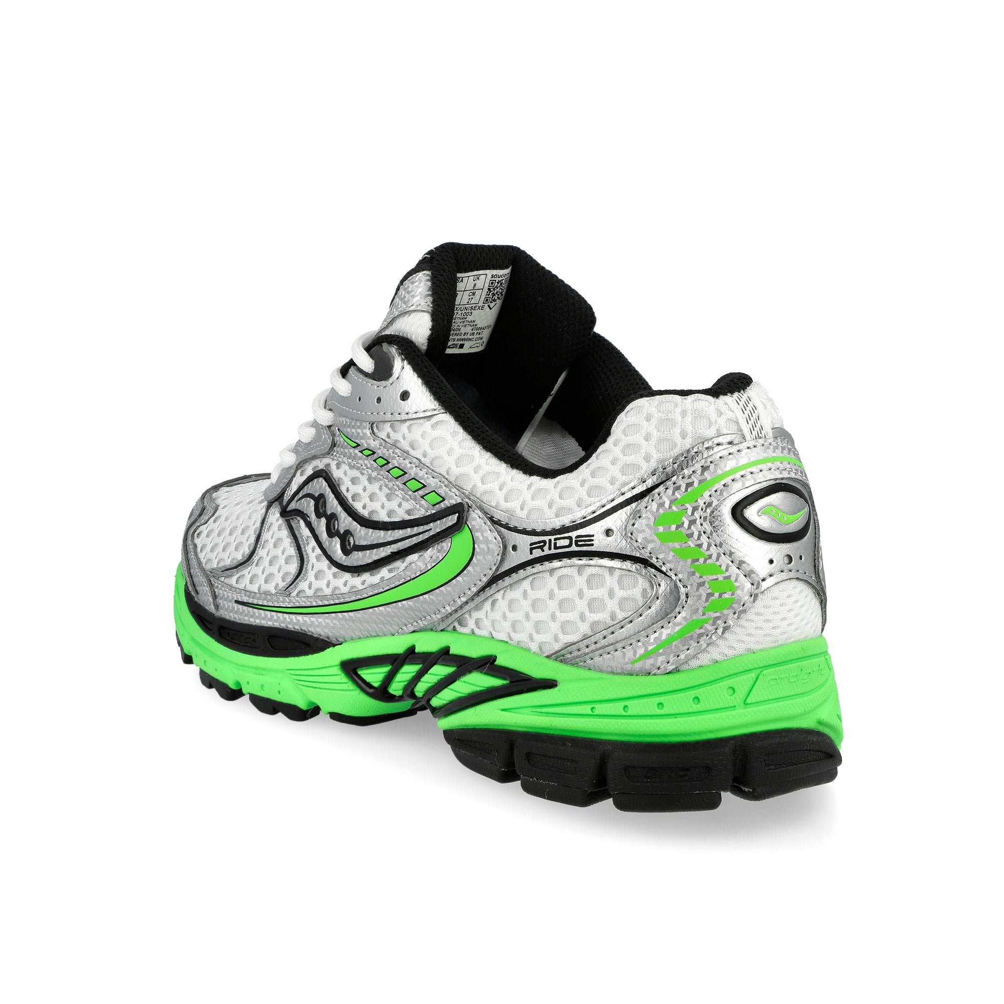 Saucony ProGrid Ride 1 White / Slime Sneaker S101807-1003 Material | Overkill
