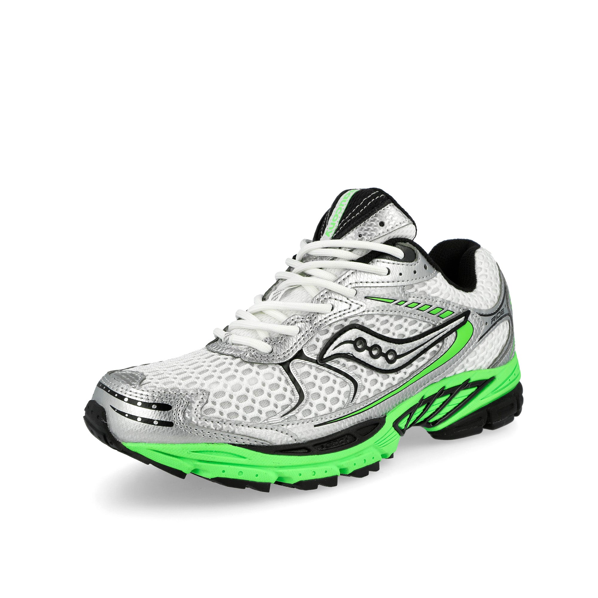 Saucony ProGrid Ride 1 White / Slime Sneaker S101807-1003 Close-up | Overkill
