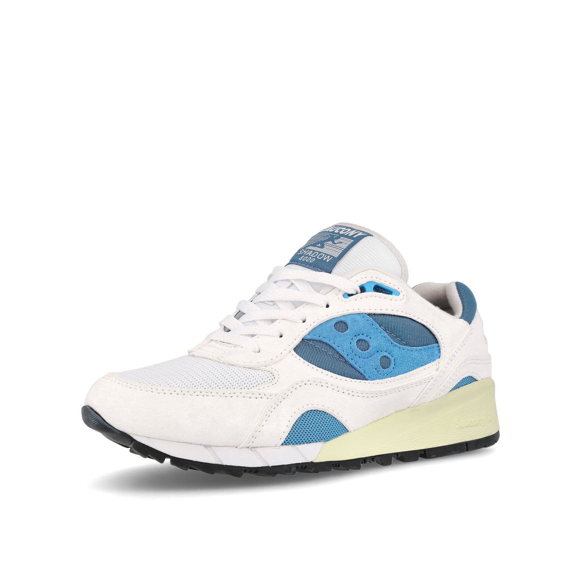 Saucony shadow 6000 White-Blue Low Top Sneakers  Close Up | Overkill