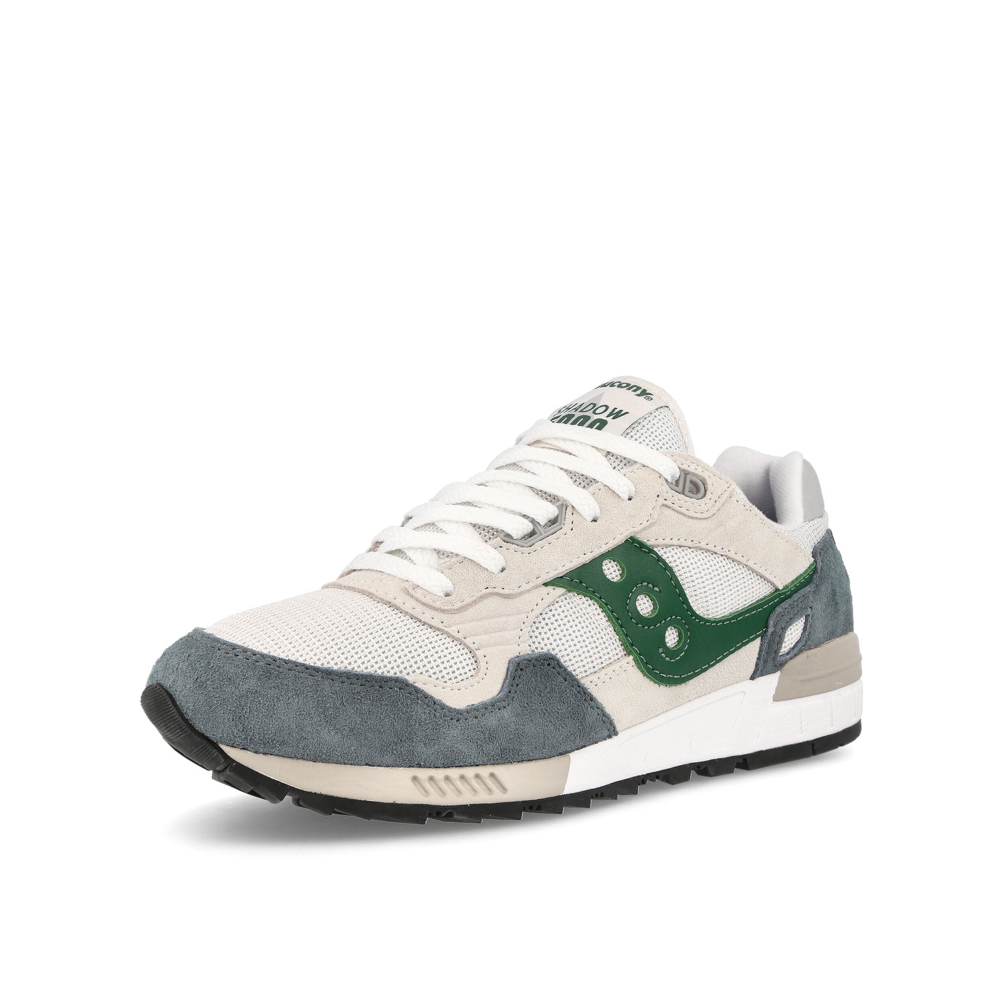 Saucony Shadow 5000 White / Grey / Green Low Top Sneakers  Close Up | Overkill