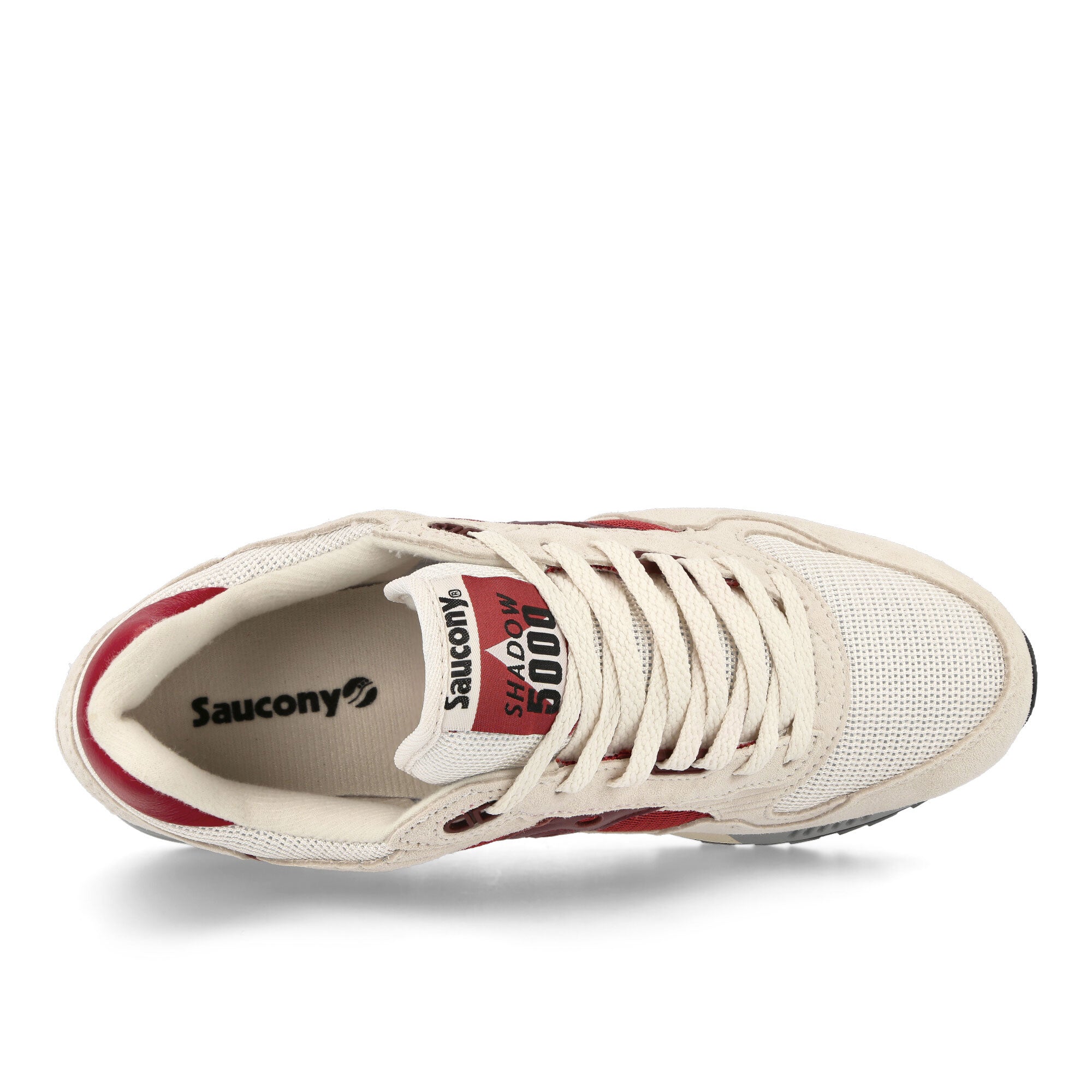 Saucony Shadow 5000 White / Red Low Top Sneakers  Detailfoto | Overkill