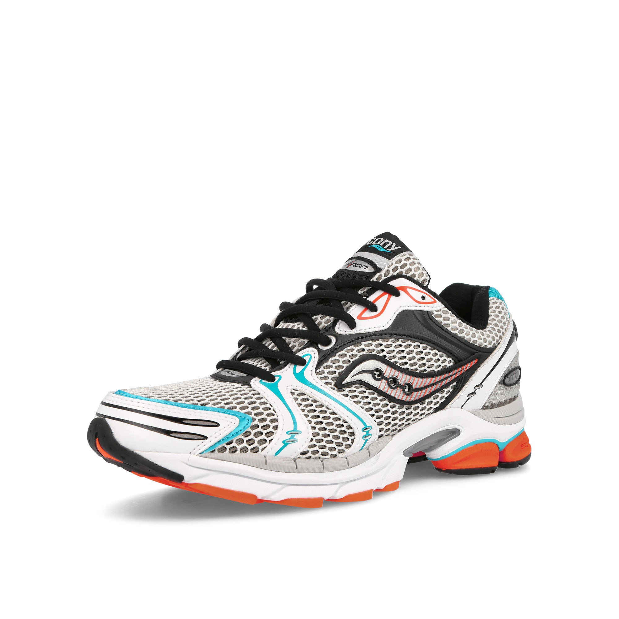 Saucony Progrid Triumph 4 White-Silver Low Top Sneakers  Close Up | Overkill