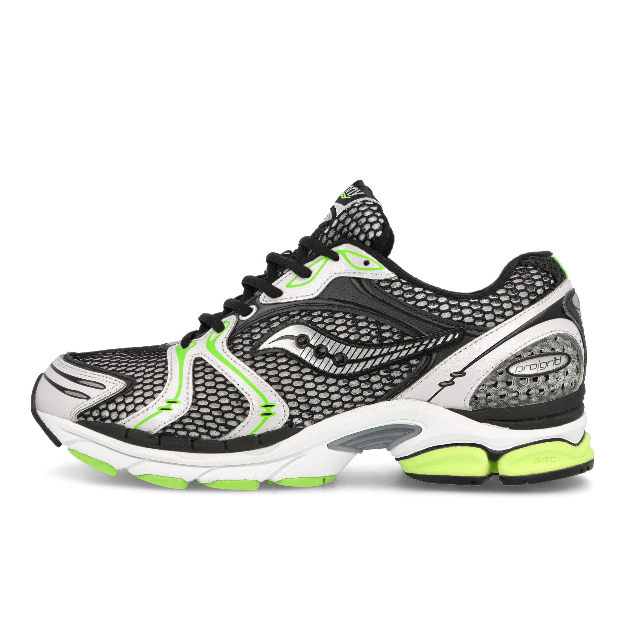 Saucony Progrid Triumph 4 Black-Silver-Speed Green Low Top Sneakers S70704-5 | Overkill