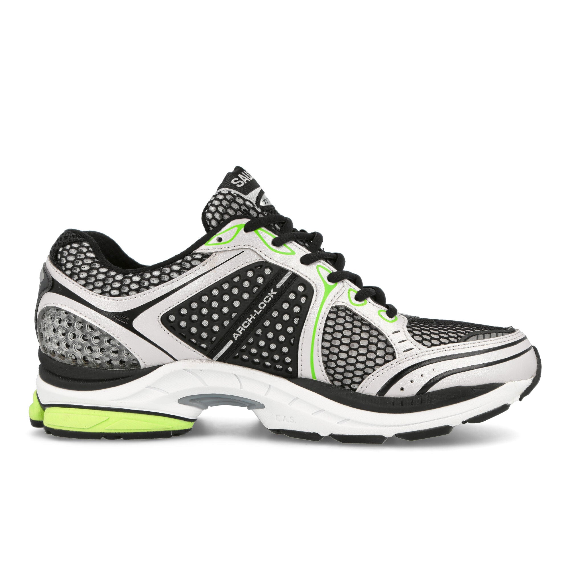 Saucony Progrid Triumph 4 Black-Silver-Speed Green Low Top Sneakers  Silhouette | Overkill