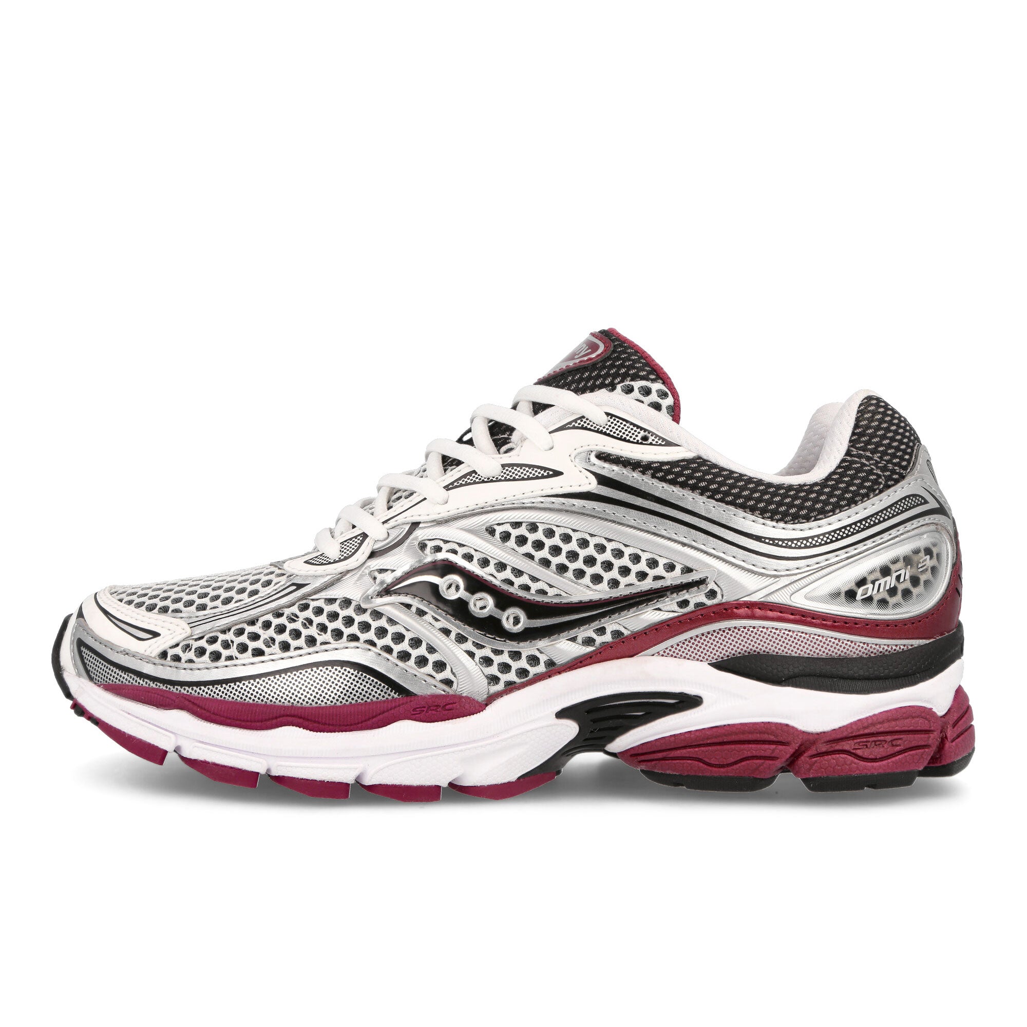 Saucony Progrid Omni 9 Silver / Red Low Top Sneakers S70739-1 | Overkill