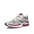 Saucony Progrid Omni 9 Silver / Red Low Top Sneakers  Close Up | Overkill