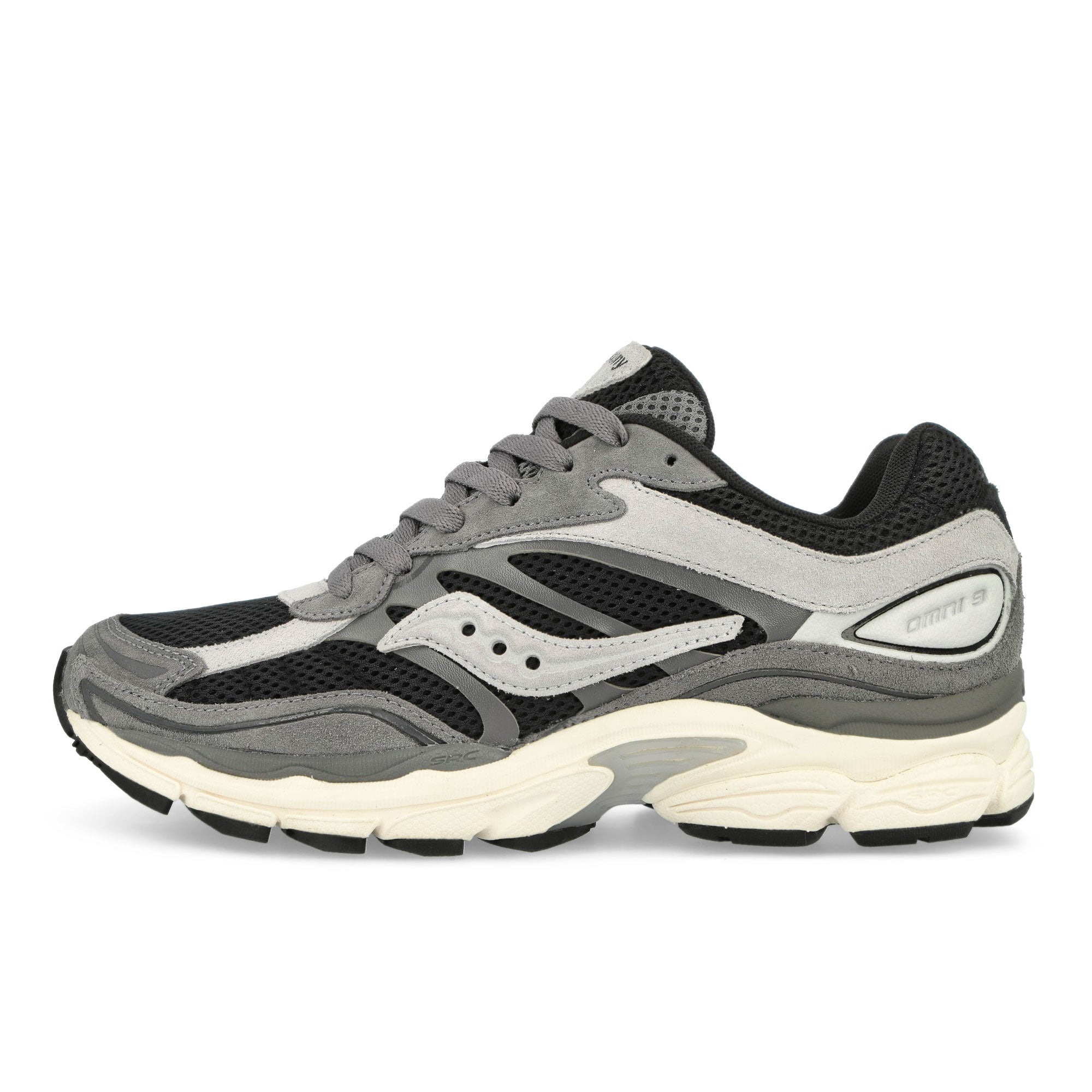 Saucony Progrid Omni 9 Grey / Black Low Top Sneakers S70740-7 | Overkill