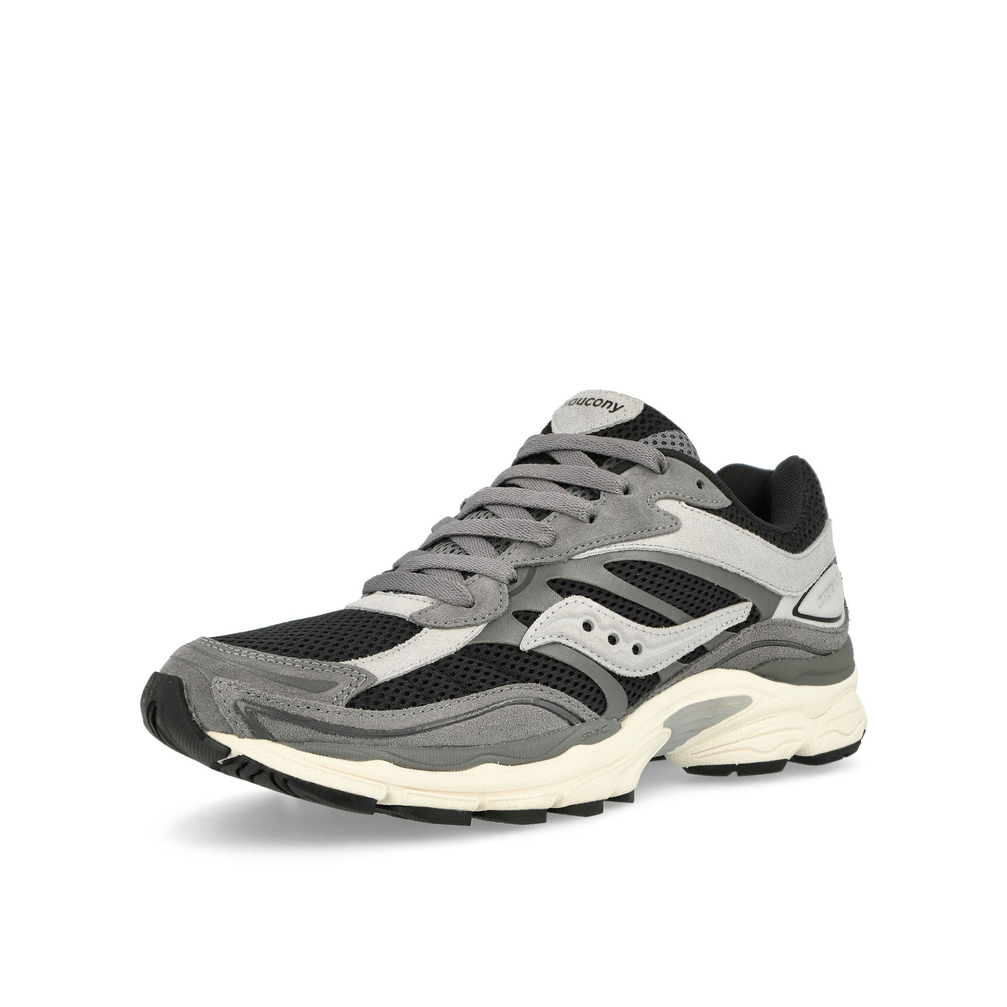 Saucony Progrid Omni 9 Grey / Black Low Top Sneakers  Close Up | Overkill