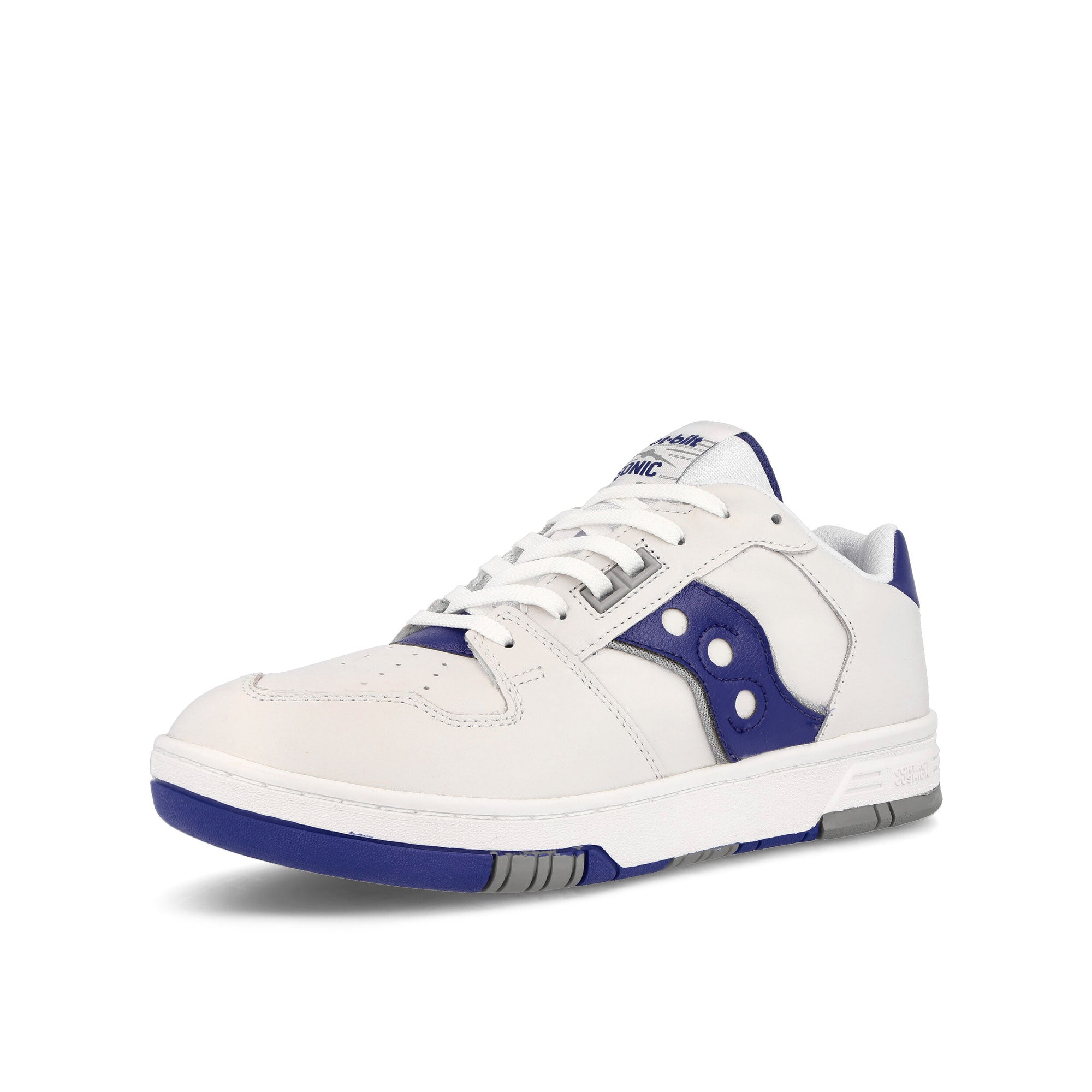 Saucony Sonic Low White-Royal Low Top Sneakers  Close Up | Overkill