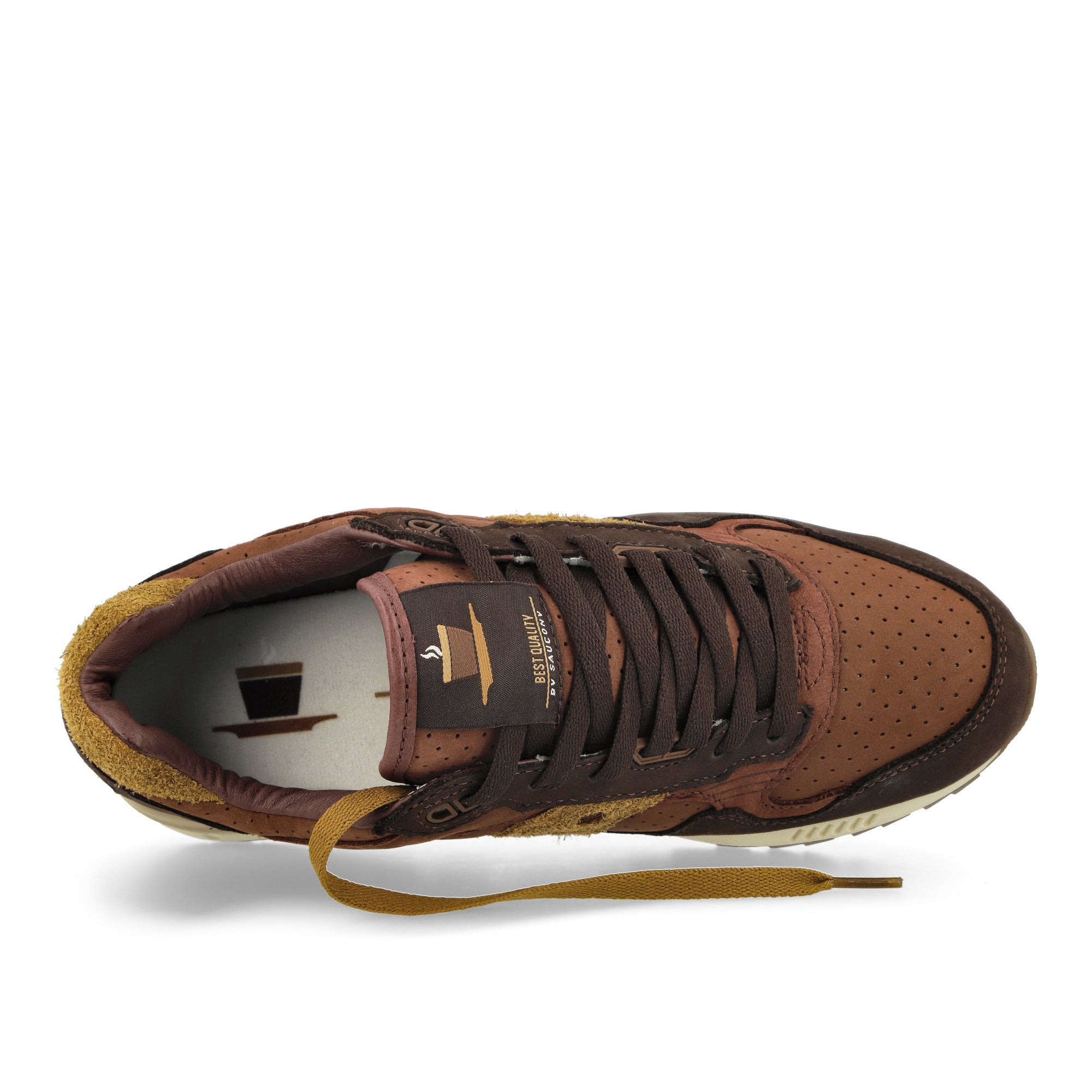 Saucony Shadow 5000 Brown Low Top Sneakers  Detailfoto | Overkill