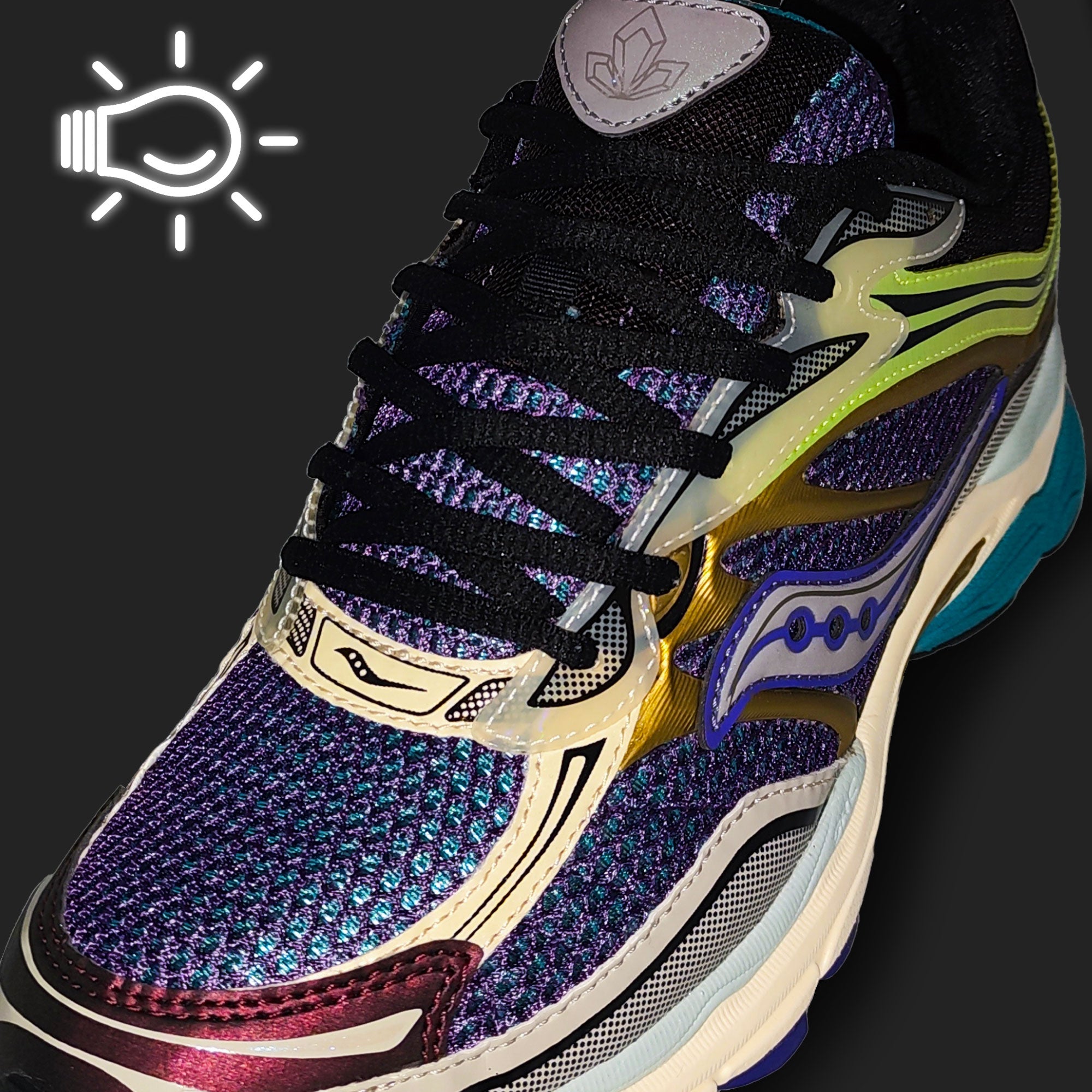Saucony Progrid Omni 9 Purple / Yellow Sneakers  Detailfoto | Overkill